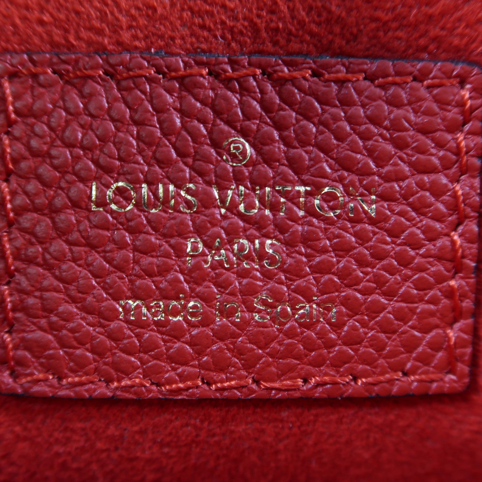 LOUIS VUITTON Monogram Saint Placide金扣肩背袋啡色/紅色