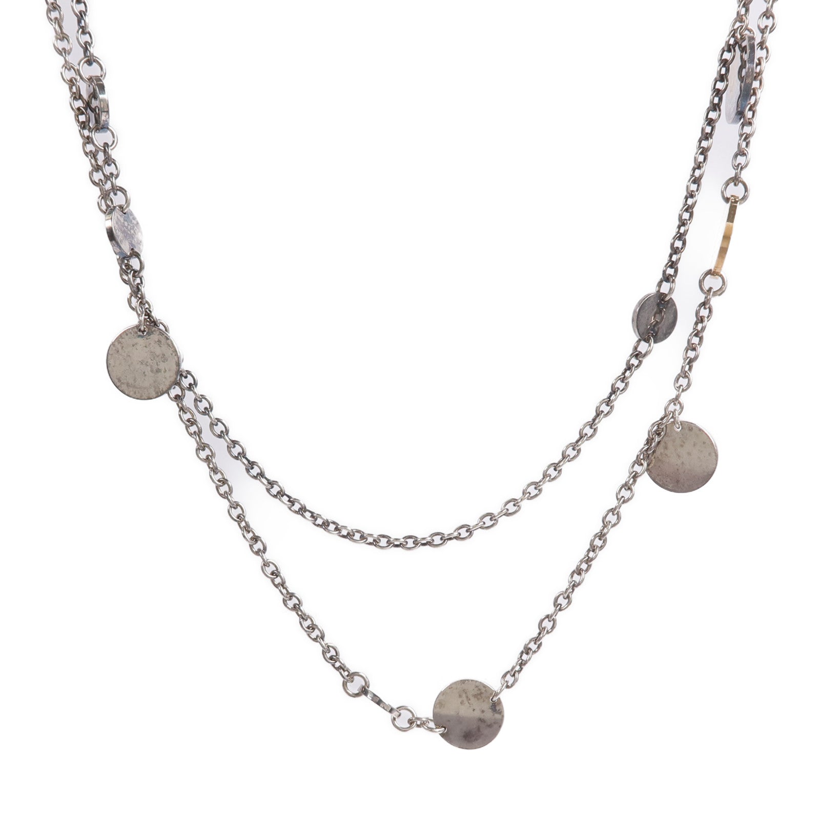 HERMES 18K玫瑰金/925純銀Collier Confettis Necklace項鍊