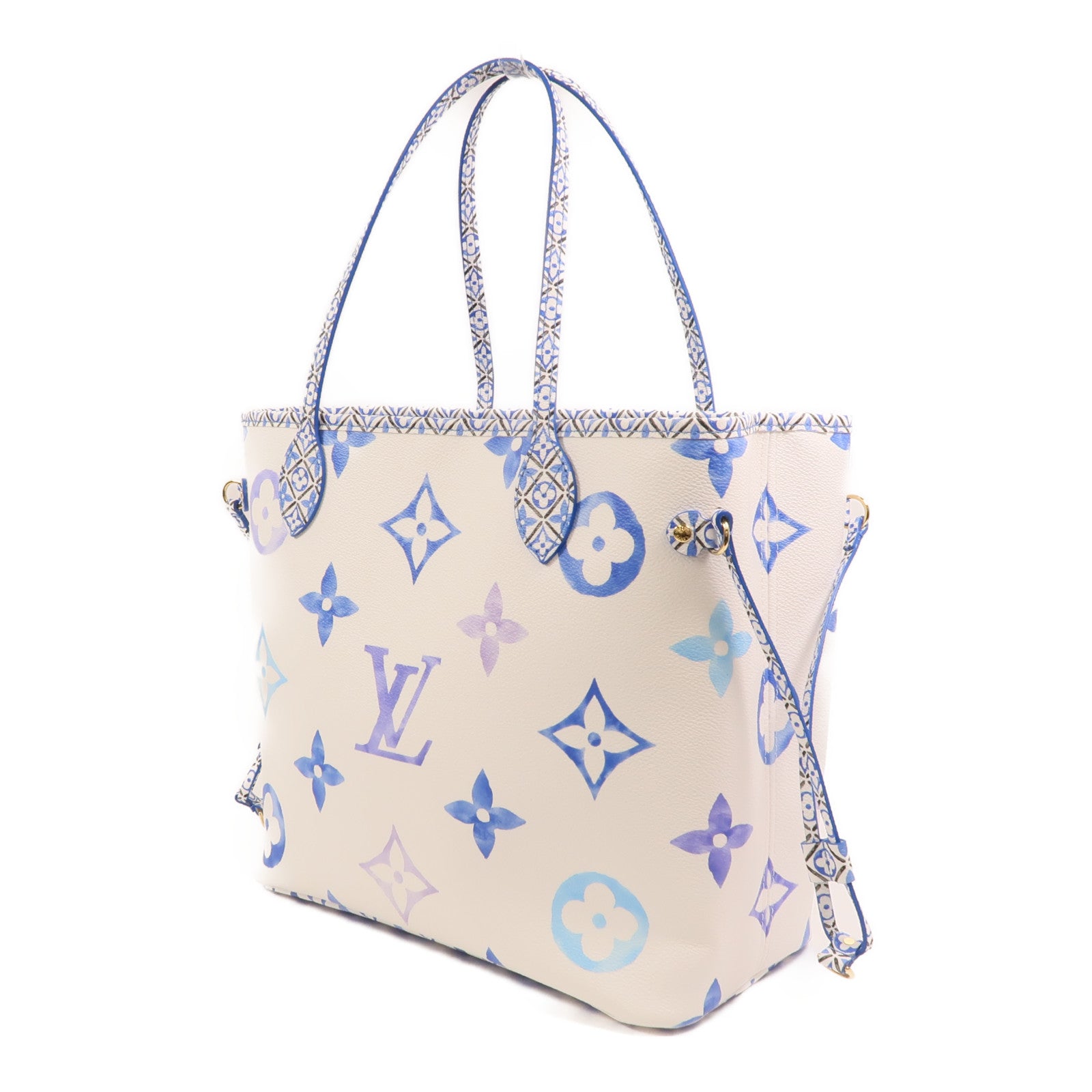 LOUIS VUITTON Monogram By The Pool Neverfull MM金扣手挽袋