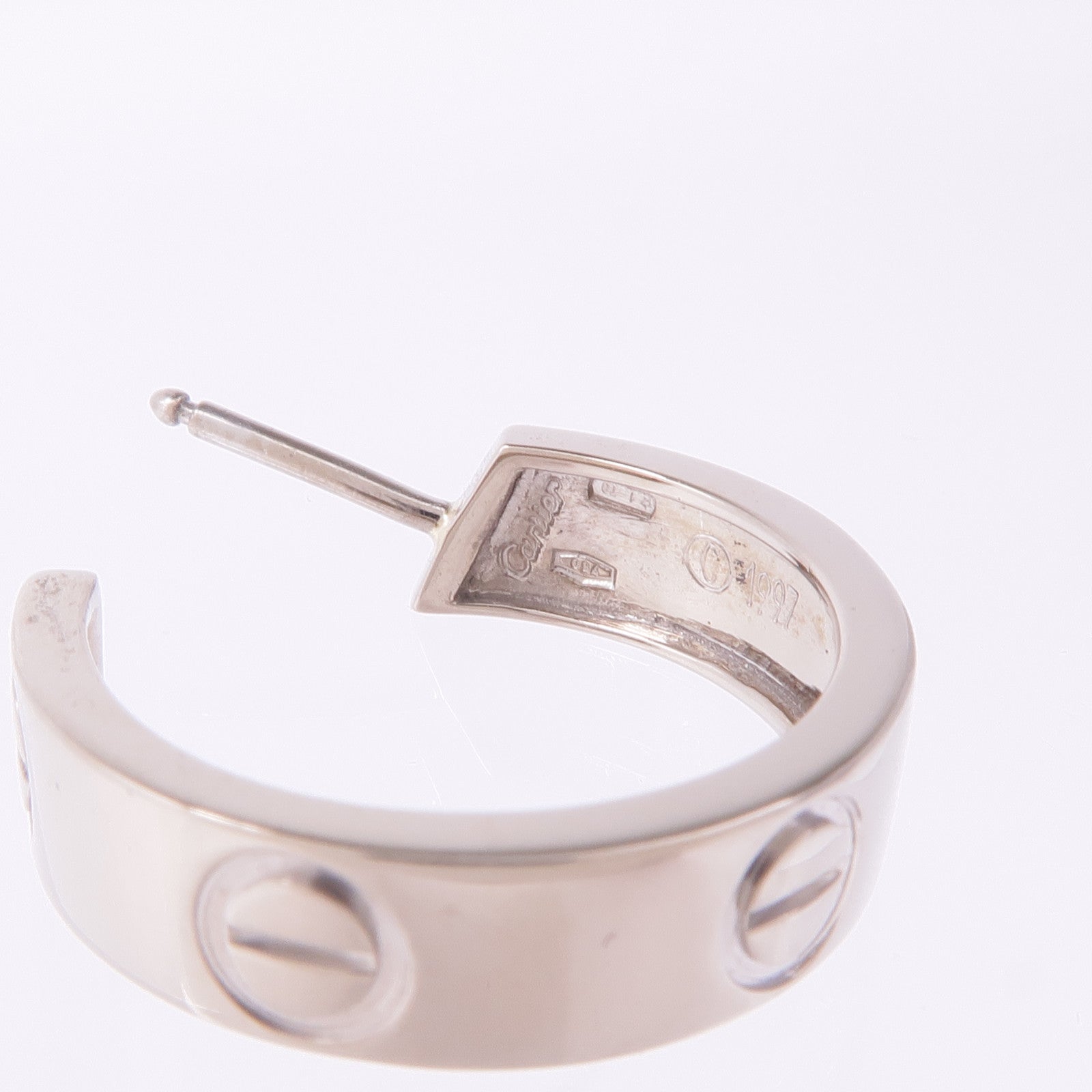 CARTIER 18K白金Love Earrings耳環