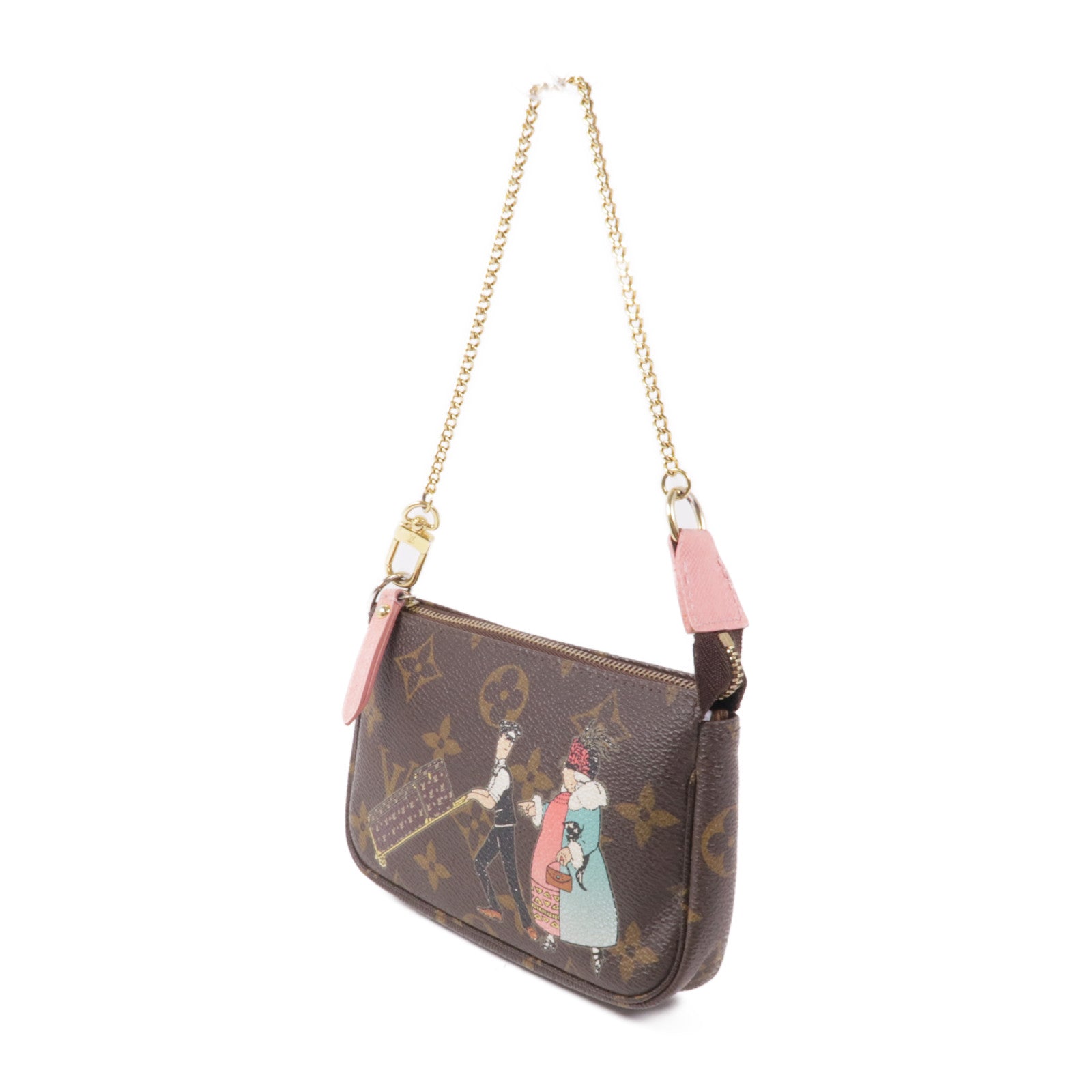 LOUIS VUITTON Monogram Pochette Accessoires金扣手挽袋