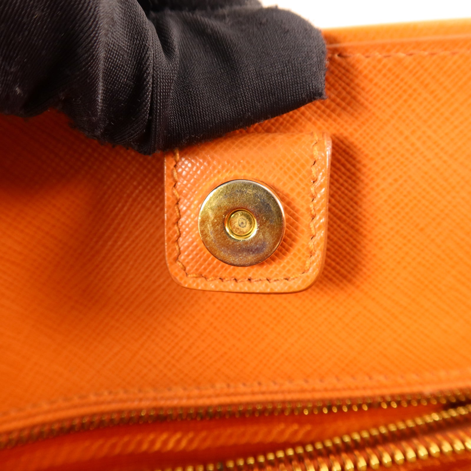 PRADA Saffiano皮革Medium Lux Open Promenade Satchel金扣手挽肩背兩用袋