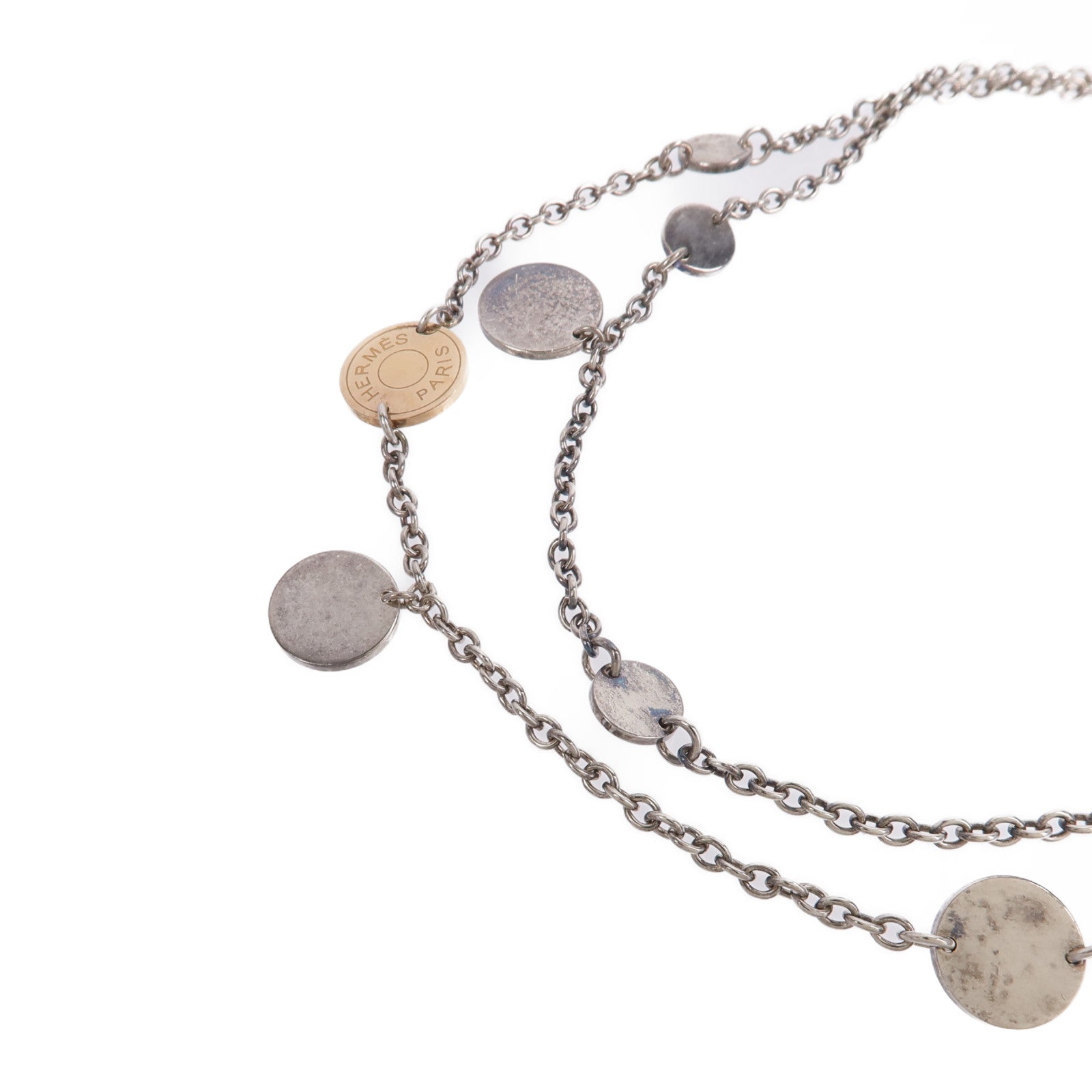 HERMES 18K玫瑰金/925純銀Collier Confettis Necklace項鍊