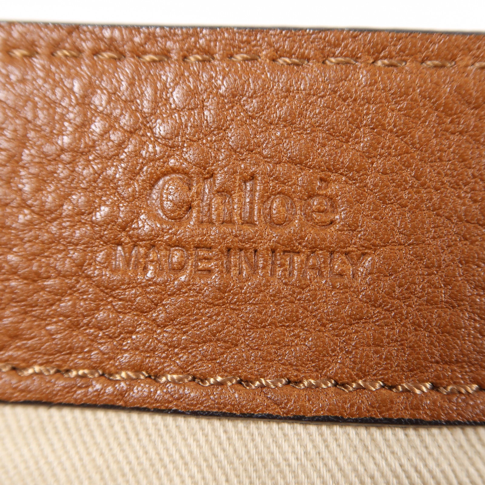 Chloe 牛皮皮革Faye Bag金扣手挽肩背兩用袋啡色