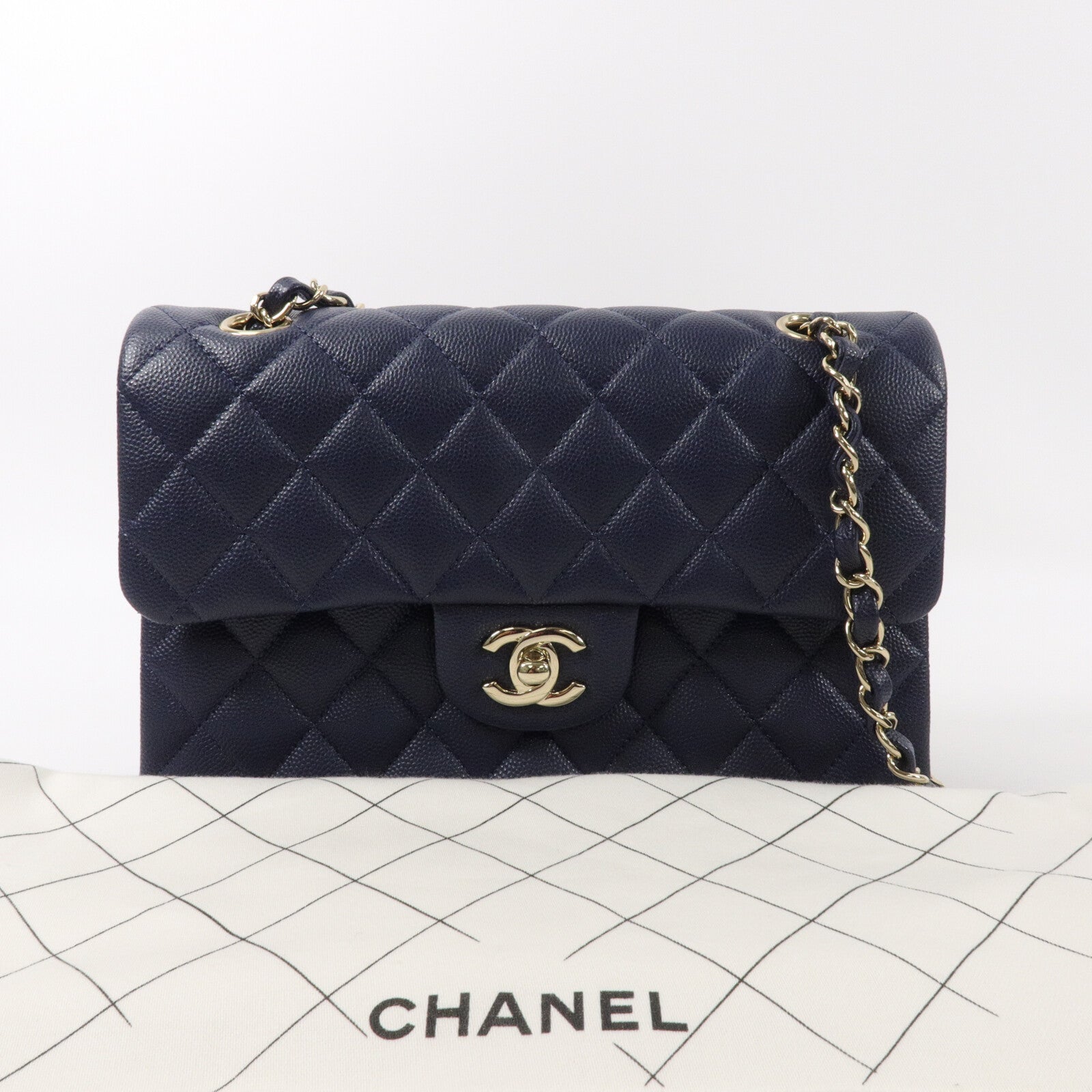 CHANEL 牛皮皮革Classic 23鏈帶肩背袋