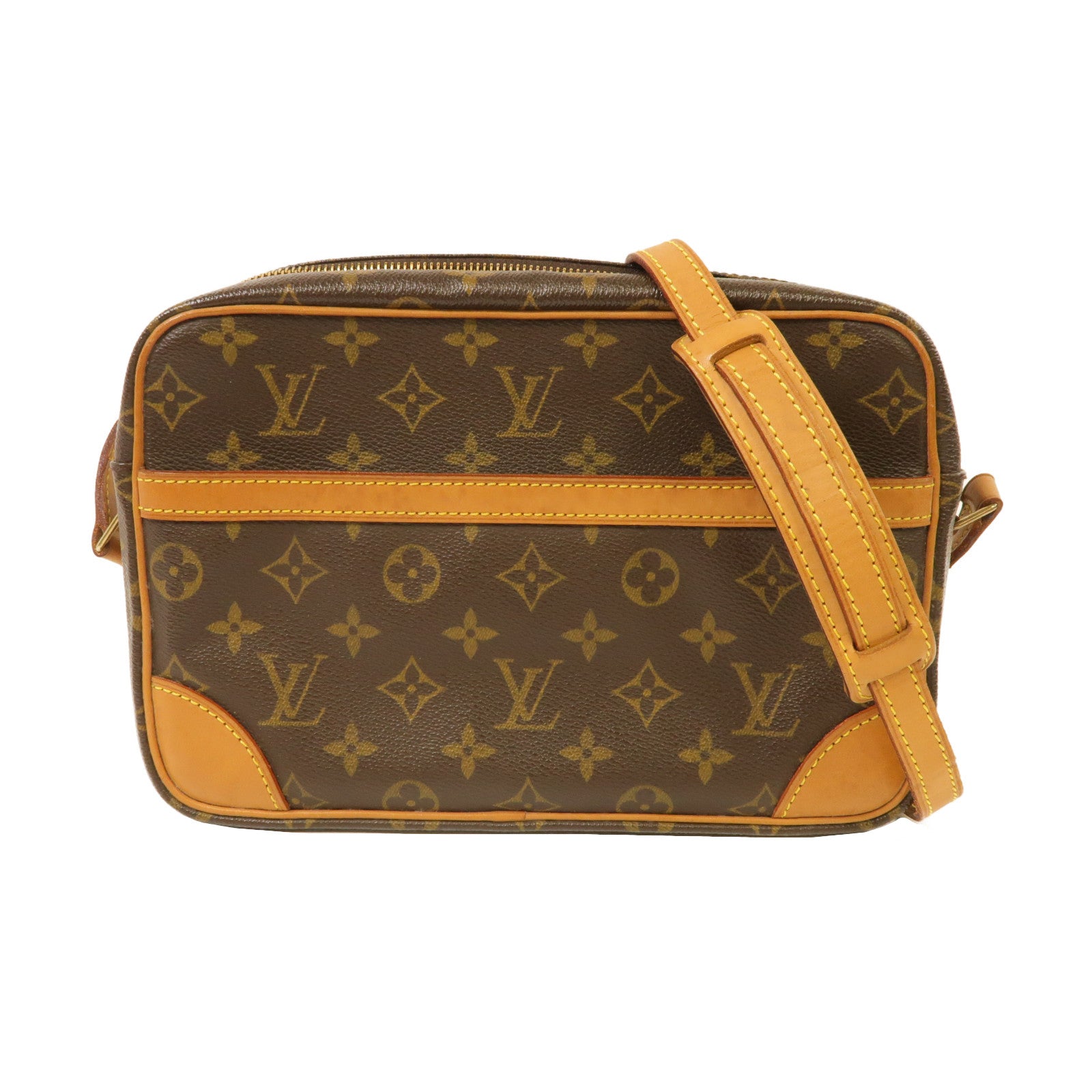 LOUIS VUITTON Monogram Trocadero 30金扣肩背袋啡色