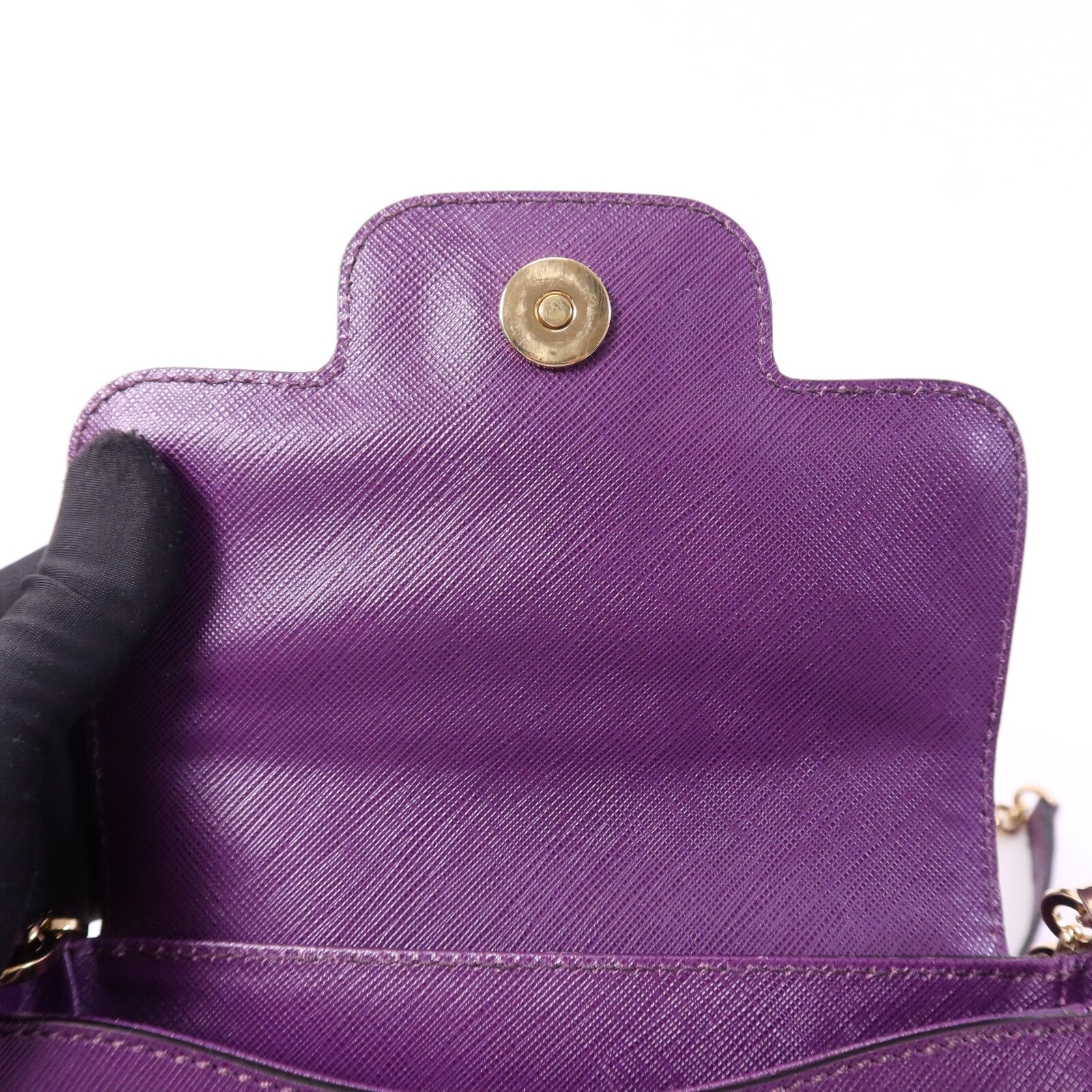 Salvatore Ferragamo 牛皮皮革Shoulder Bag金扣鏈帶手挽袋