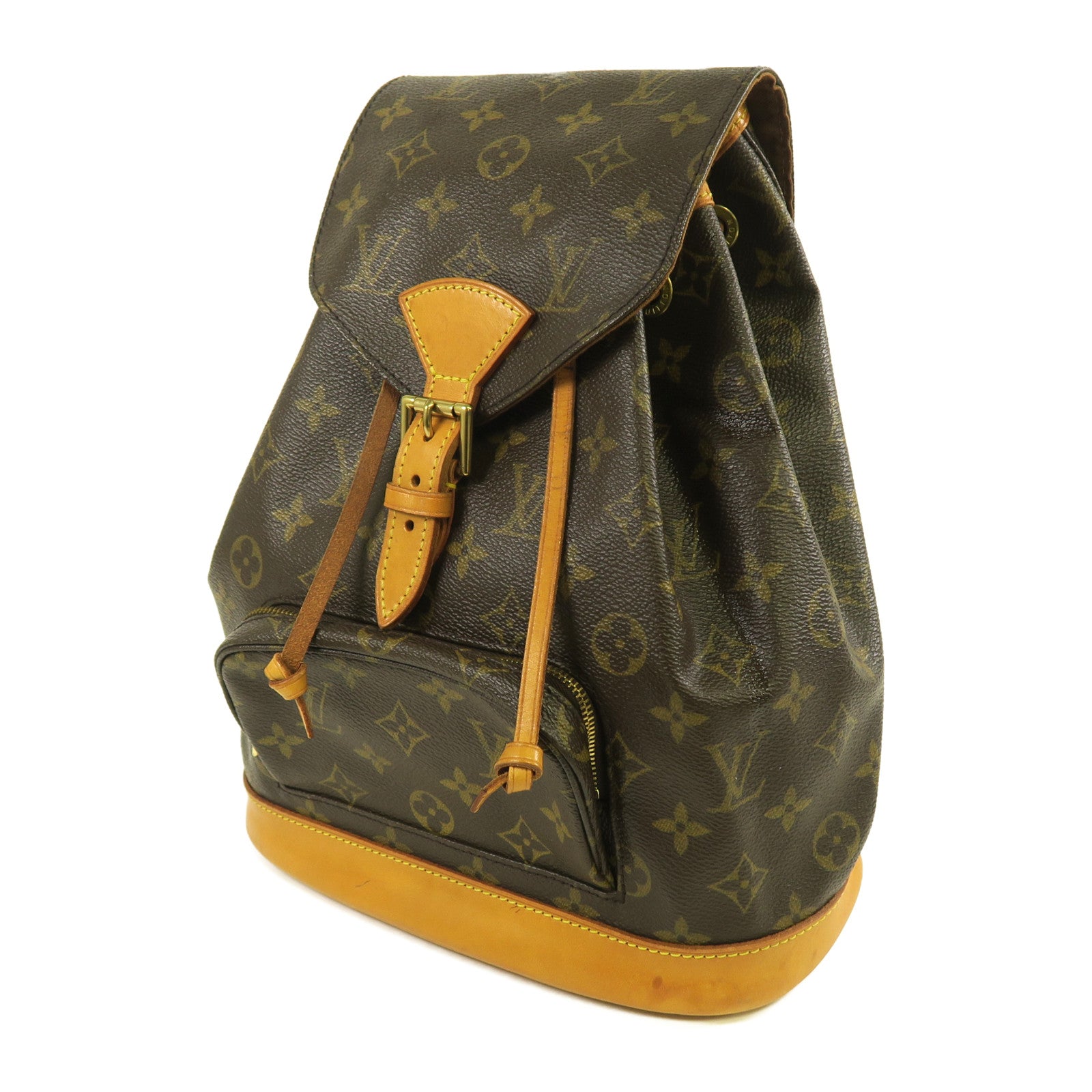 LOUIS VUITTON **【激減優惠】Monogram Montsouris MM金扣背包啡色