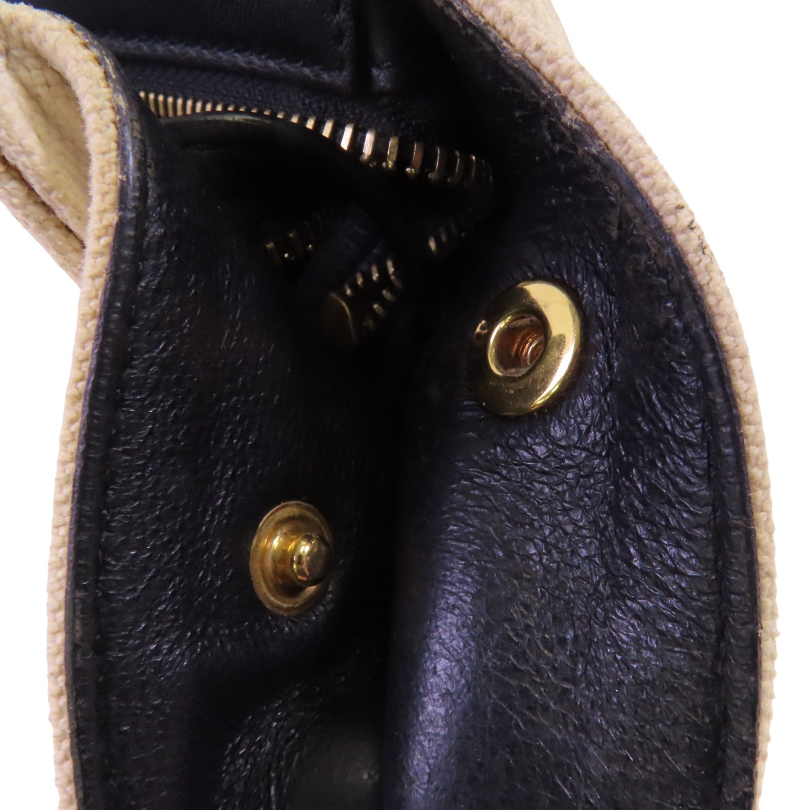 CELINE 帆布/牛皮皮革Trapeze金扣手挽肩背兩用袋