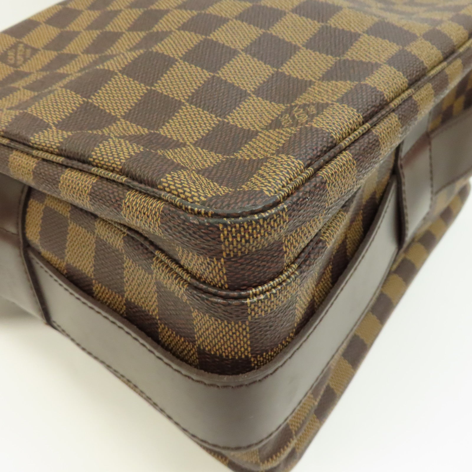 LOUIS VUITTON Damier Naviglio金扣肩背袋啡色
