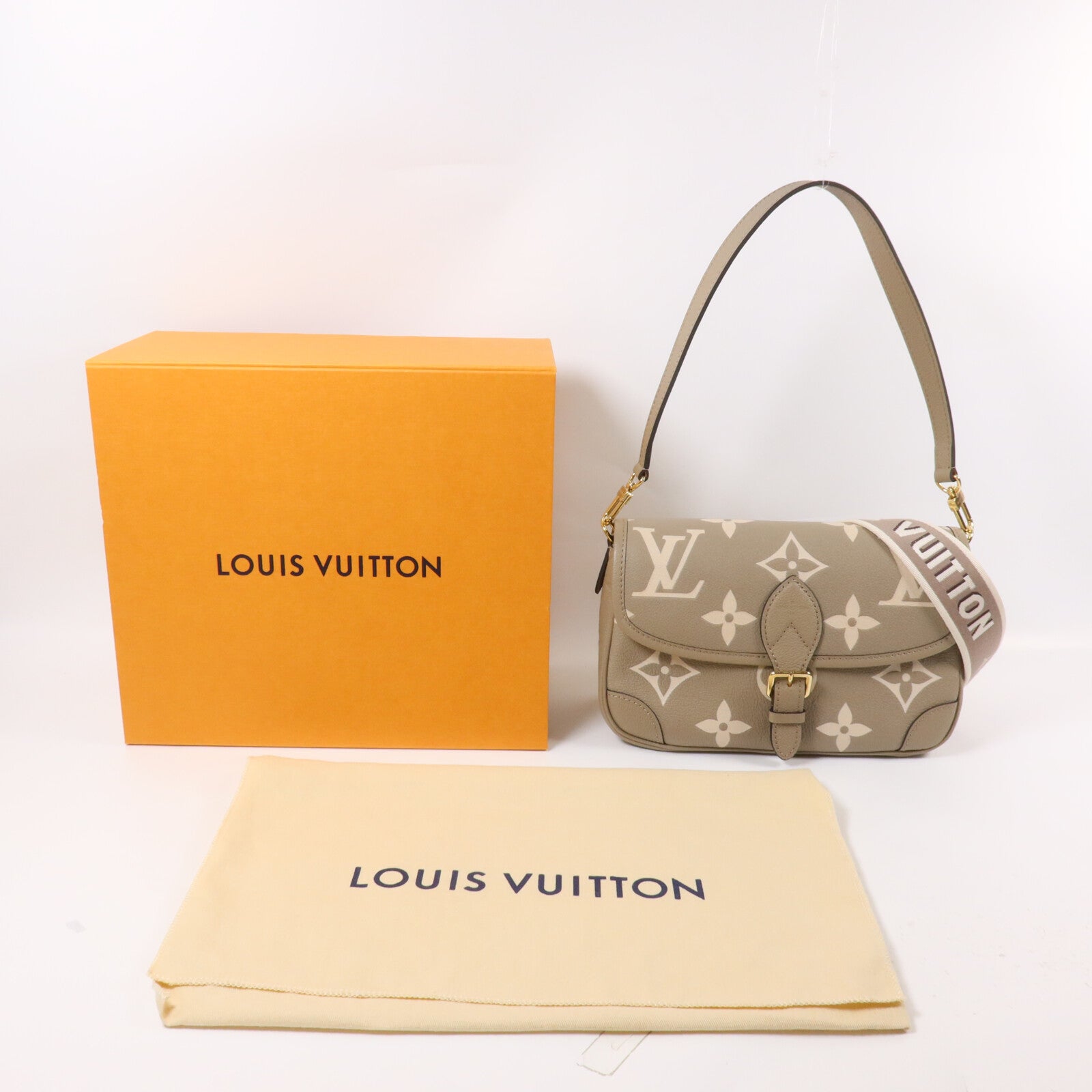 LOUIS VUITTON Monogram Empreinte Diane PM手挽肩背兩用袋