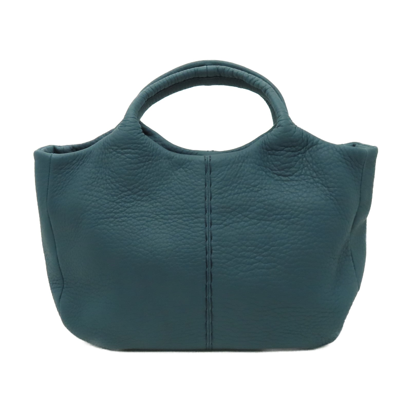 TOD’S 【清倉大減價】牛皮皮革2 Way Shoulder Bag銀扣手挽肩背兩用袋藍色