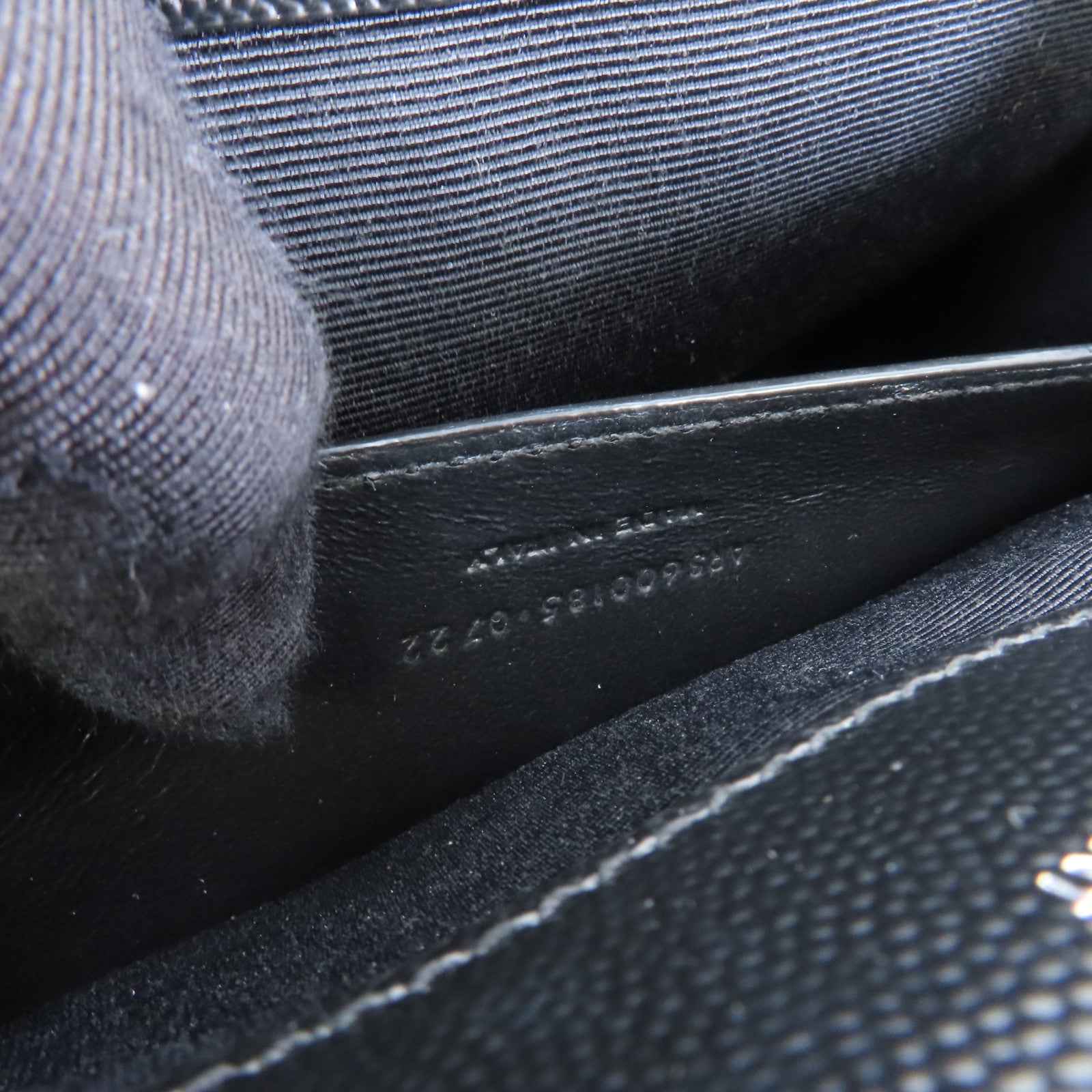 SAINT LAURENT 牛皮皮革Envelope銀扣鏈帶肩背袋黑色