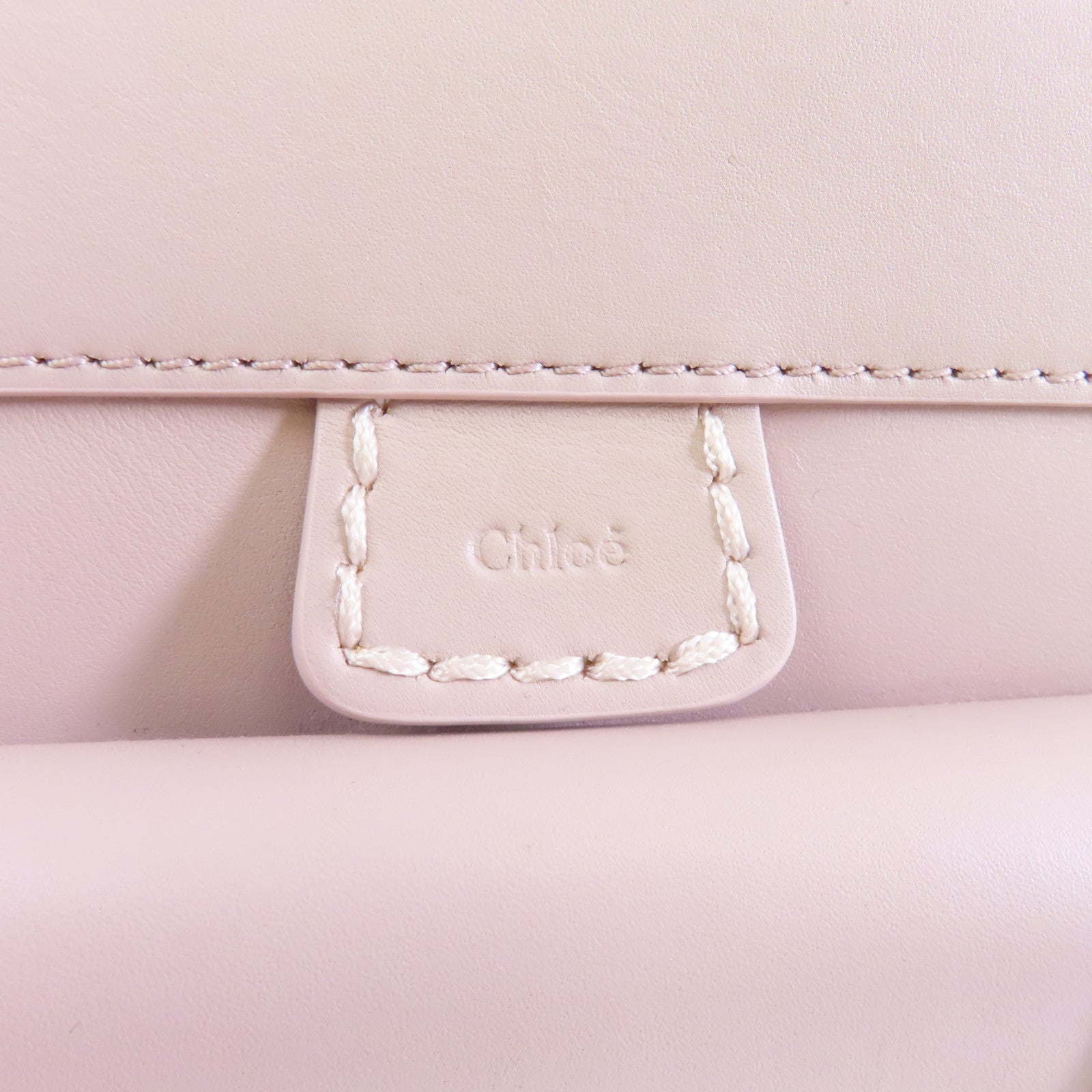 Chloe 牛皮皮革Shoulder Bag金扣肩背袋粉紅色