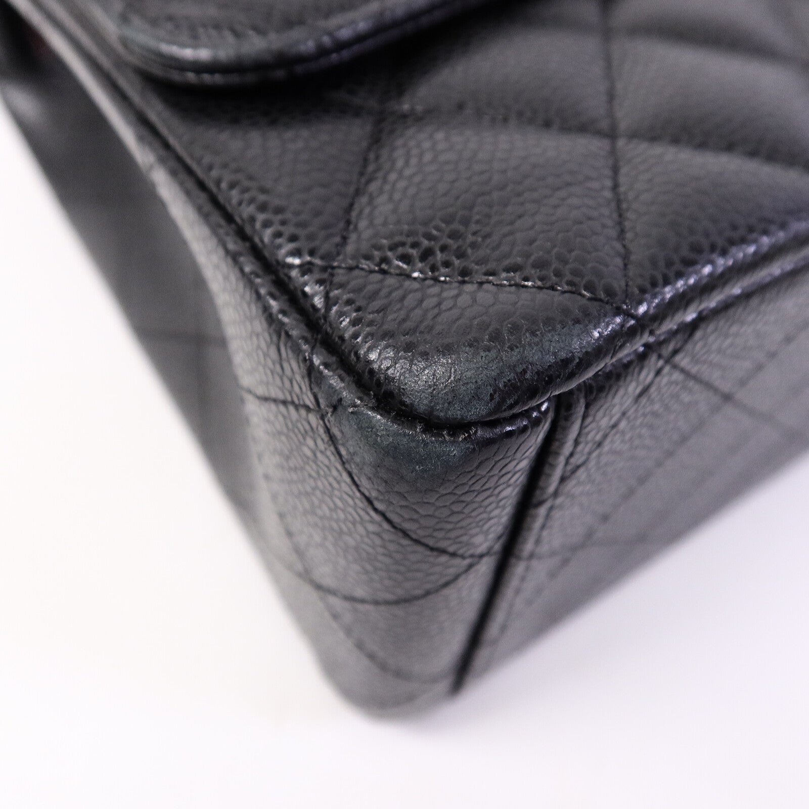 CHANEL 牛皮皮革Maxi Classic鏈帶手挽肩背兩用袋