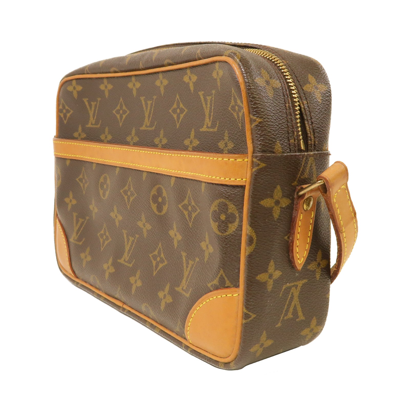 LOUIS VUITTON Monogram Trocadero 30金扣肩背袋啡色