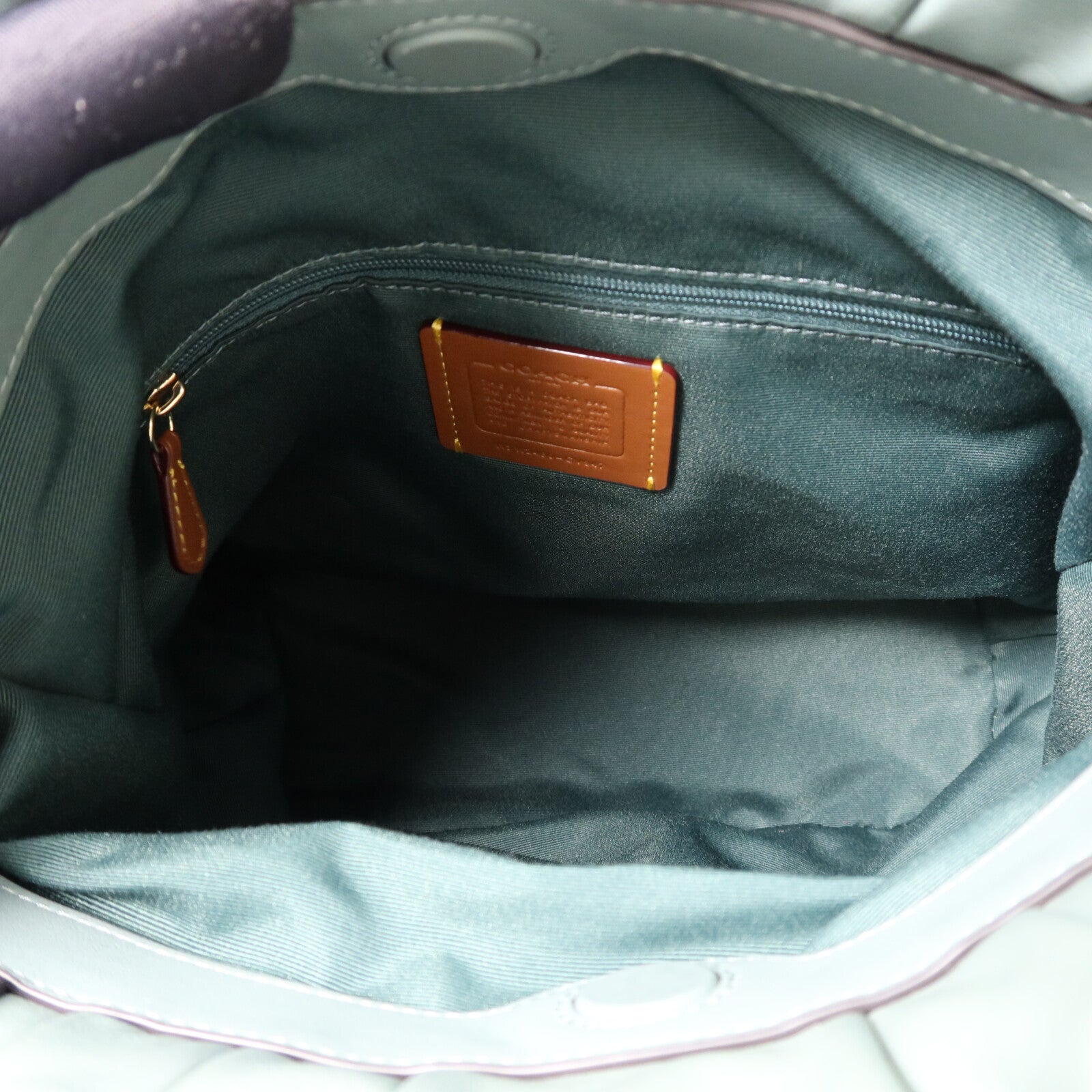 COACH 牛皮皮革Tote Bag金扣手挽袋