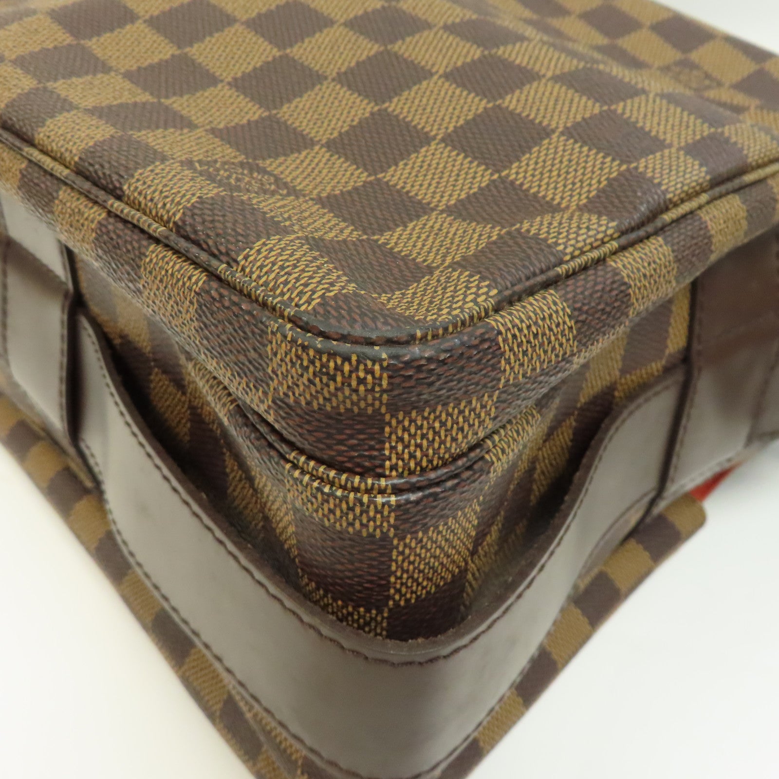 LOUIS VUITTON Damier Naviglio金扣肩背袋啡色