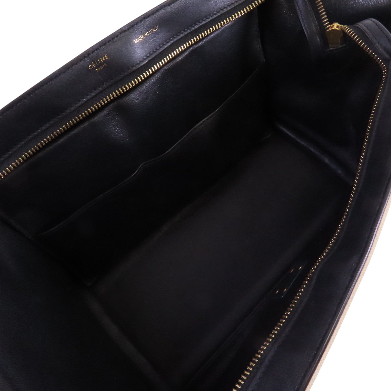 CELINE 帆布/牛皮皮革Trapeze金扣手挽肩背兩用袋