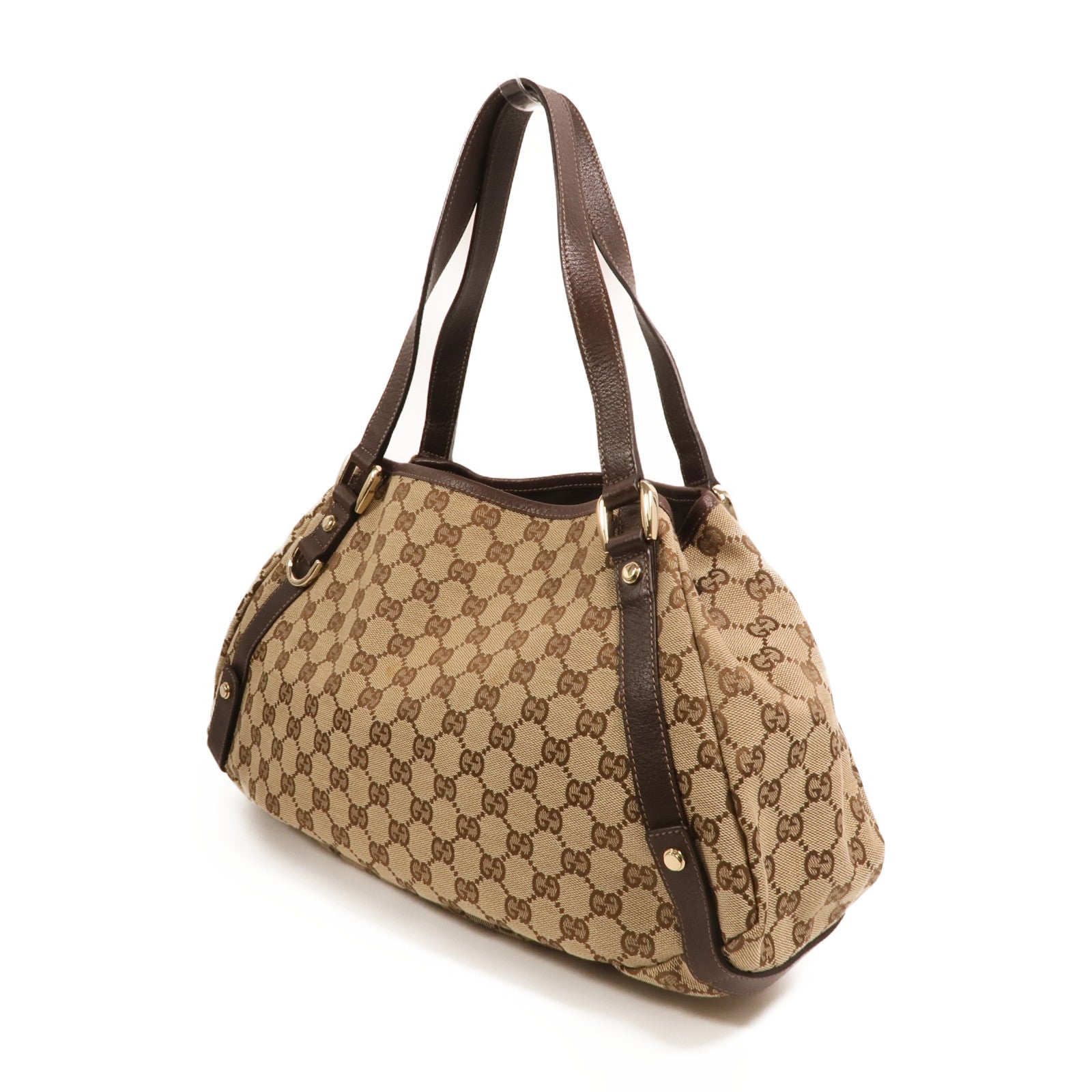 GUCCI 帆布Shoulder Bag金扣肩背袋