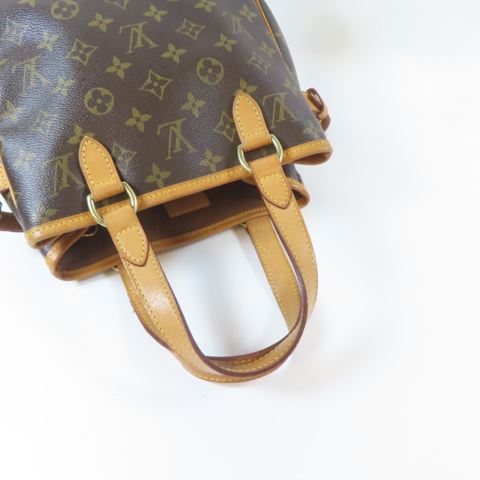 LOUIS VUITTON Monogram Batignolles金扣手挽袋啡色