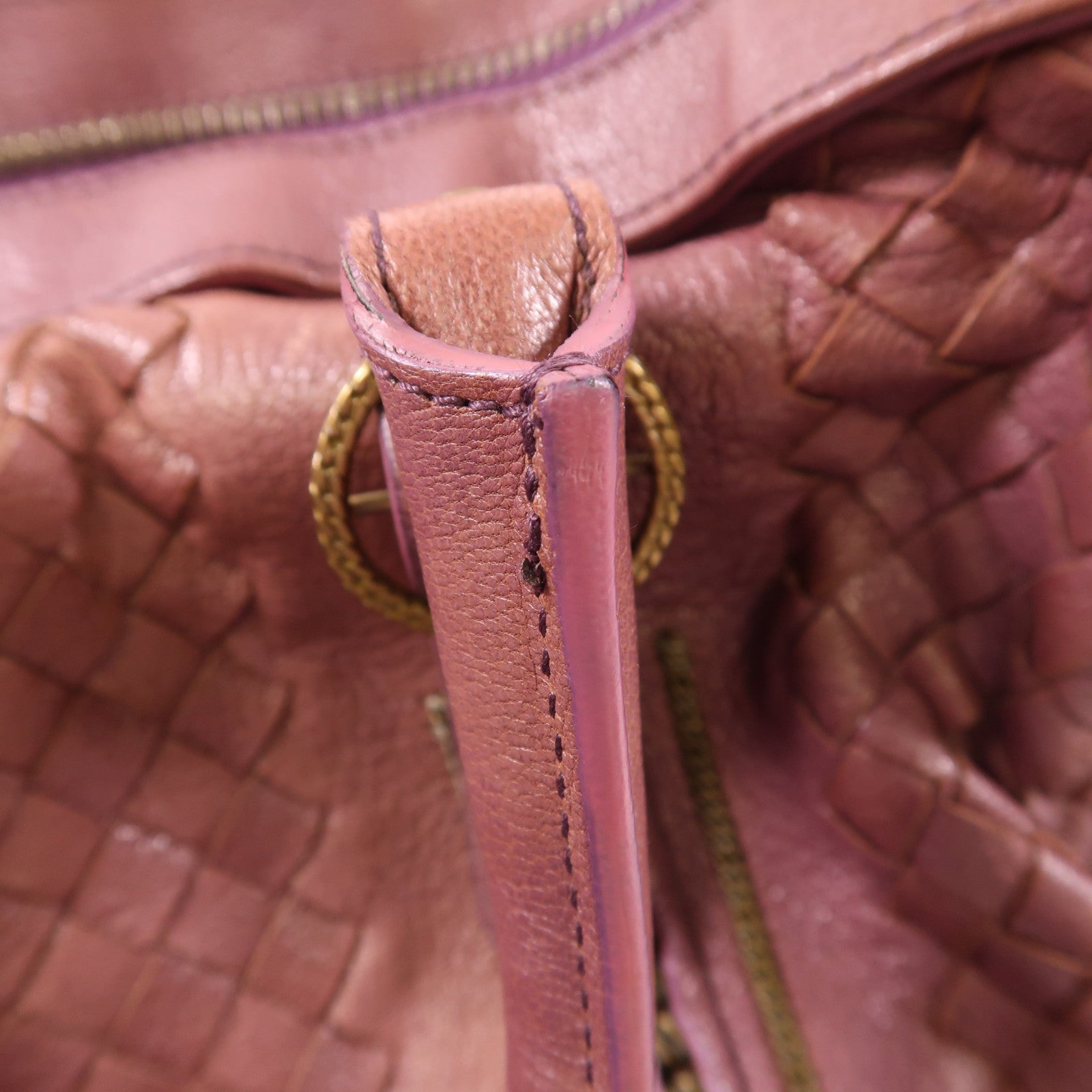 BOTTEGA VENETA 牛皮皮革Handbag金扣手挽袋