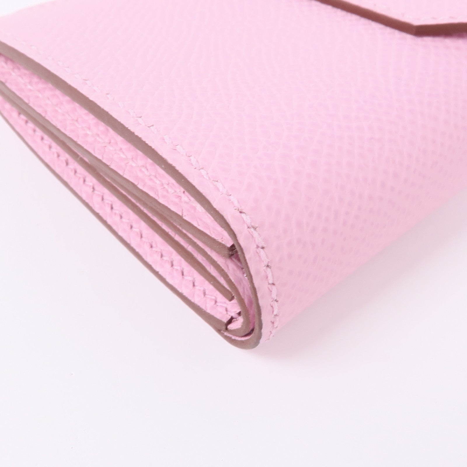 HERMES Epsom皮革Bearn Mini Wallet錢包Mauve Pale