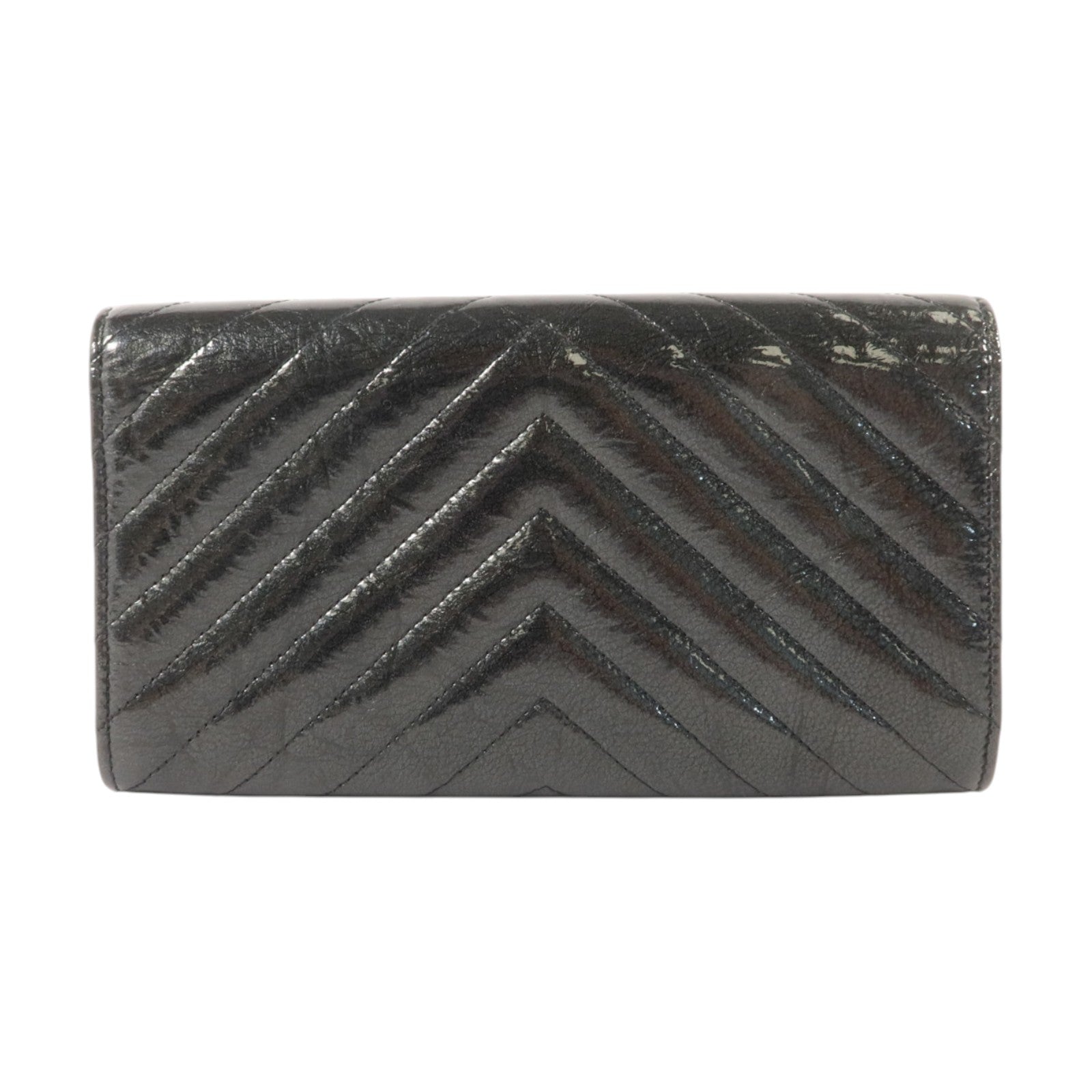 CHANEL 漆皮皮革Classic Flap Long Wallet長錢包
