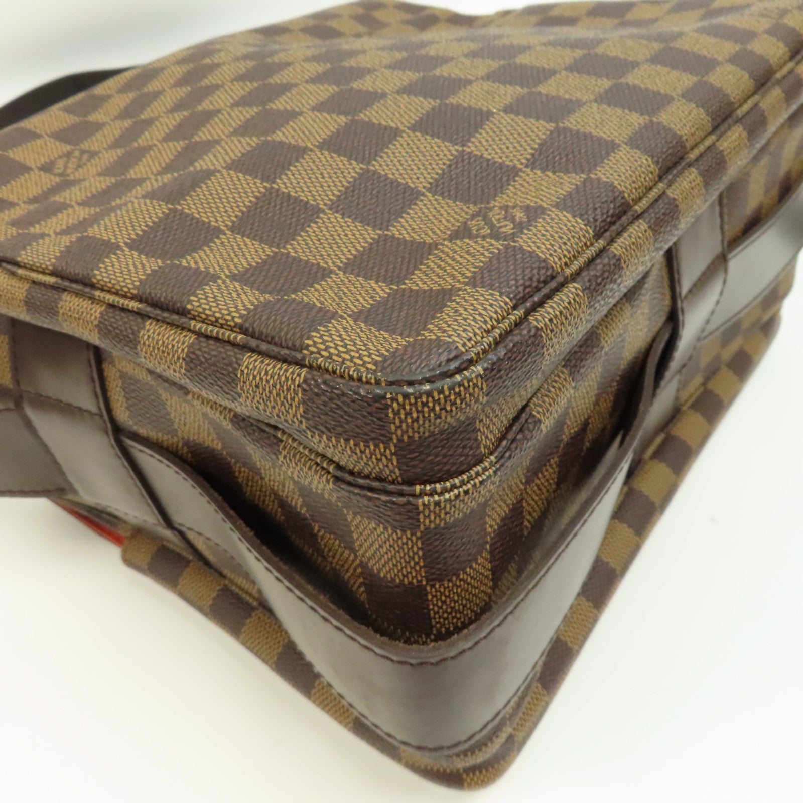 LOUIS VUITTON Damier Naviglio金扣肩背袋啡色