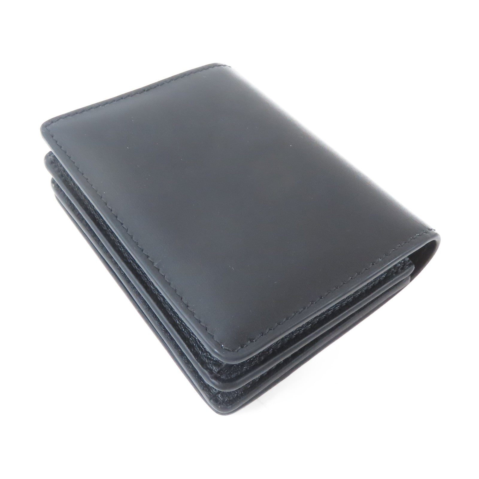 CELINE 牛皮皮革Card Case金扣卡片套黑色