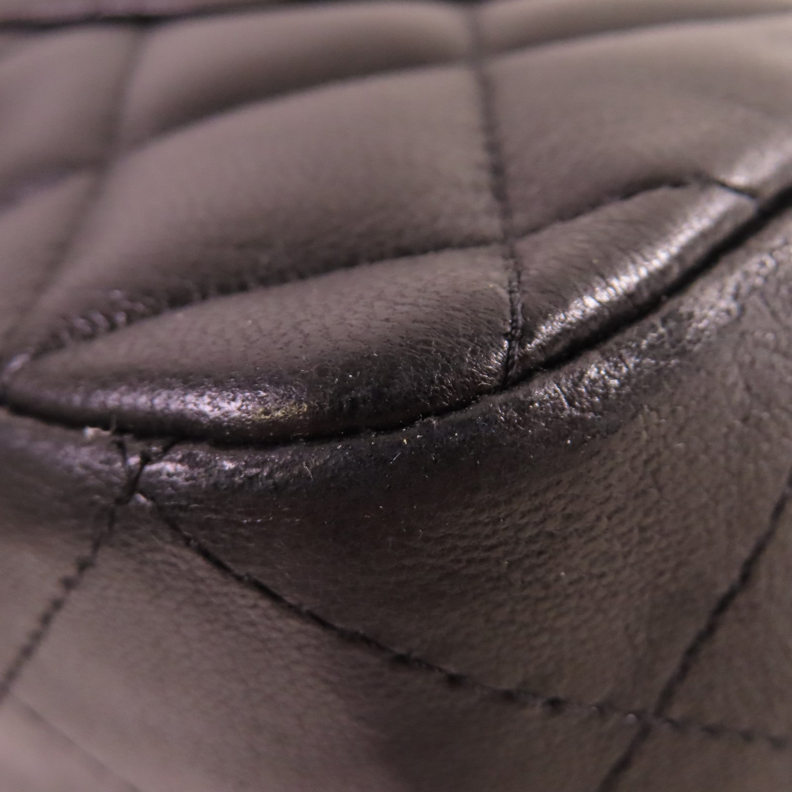 CHANEL 【激減優惠】菱格羊皮皮革Jumbo Single Flap Chain Shoulder Bag金扣鏈帶肩背袋黑色