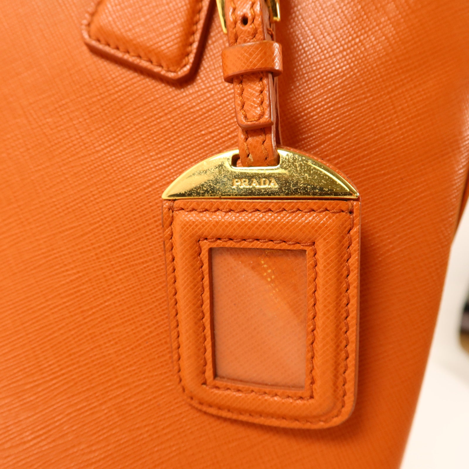 PRADA Saffiano皮革Medium Lux Open Promenade Satchel金扣手挽肩背兩用袋