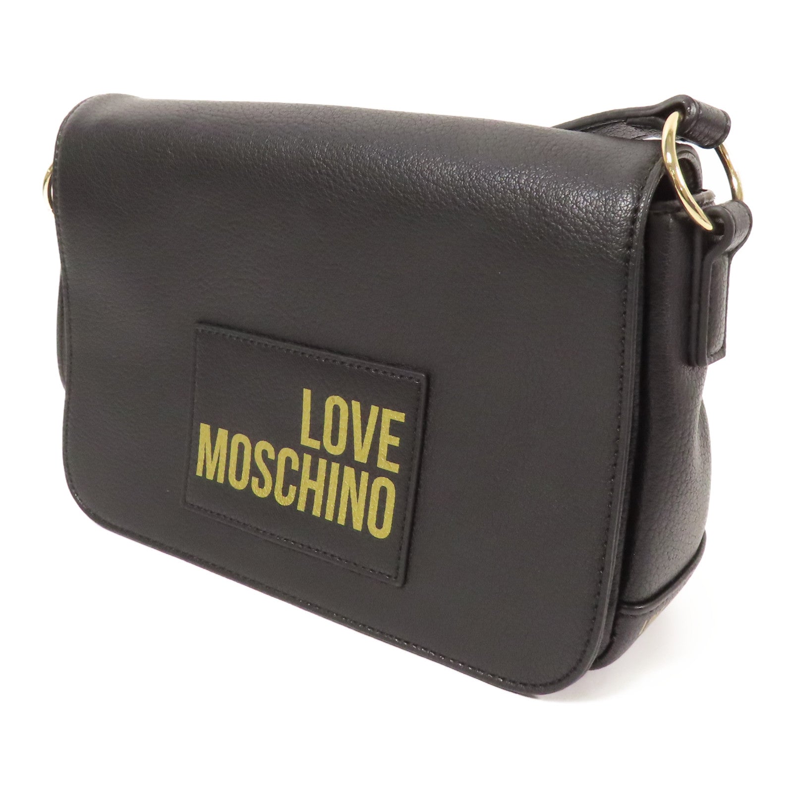 MOSCHINO 牛皮皮革Shoulder Bag金扣肩背袋