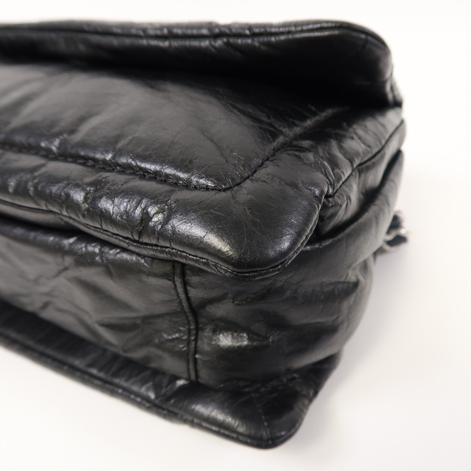 MARC JACOBS 【激減優惠】聚酯纖維Shoulder Bag銀扣鏈帶肩背袋黑色