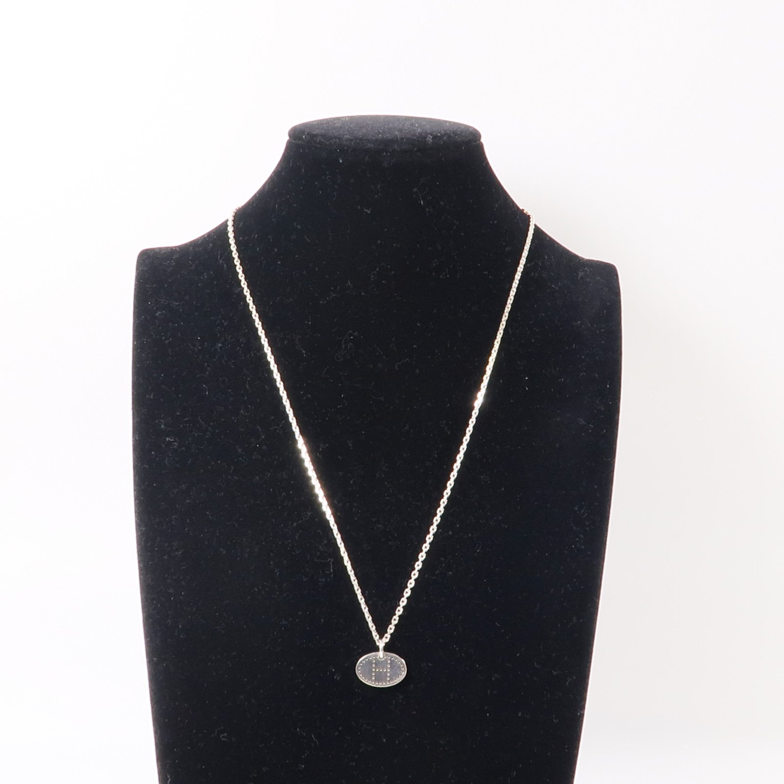 HERMES 925純銀Eclipse Evelyne Pendant Necklace項鍊