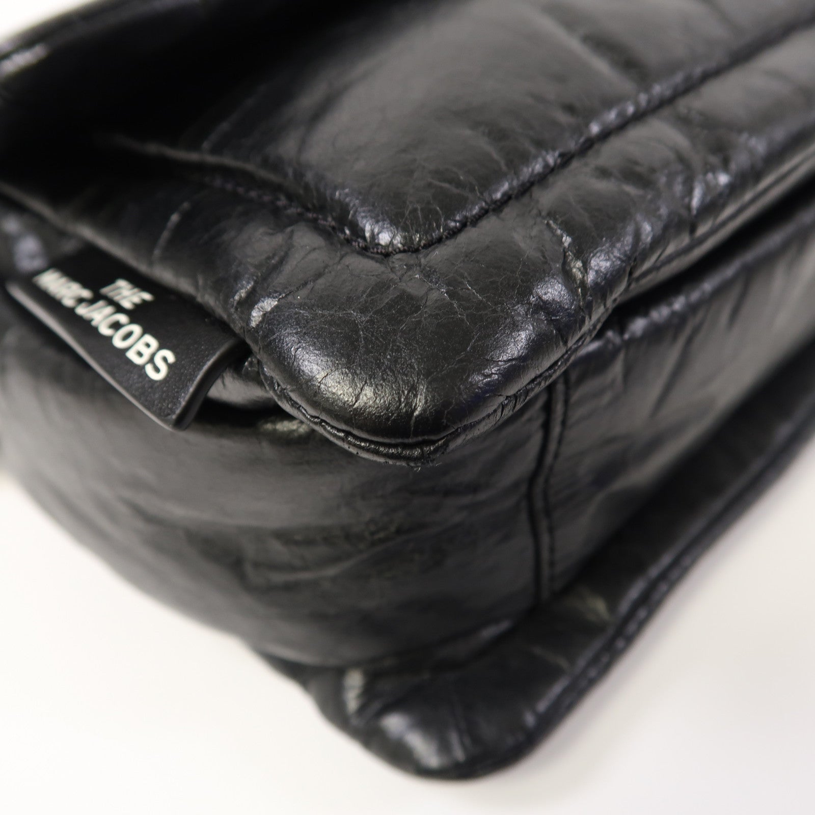 MARC JACOBS 【激減優惠】聚酯纖維Shoulder Bag銀扣鏈帶肩背袋黑色