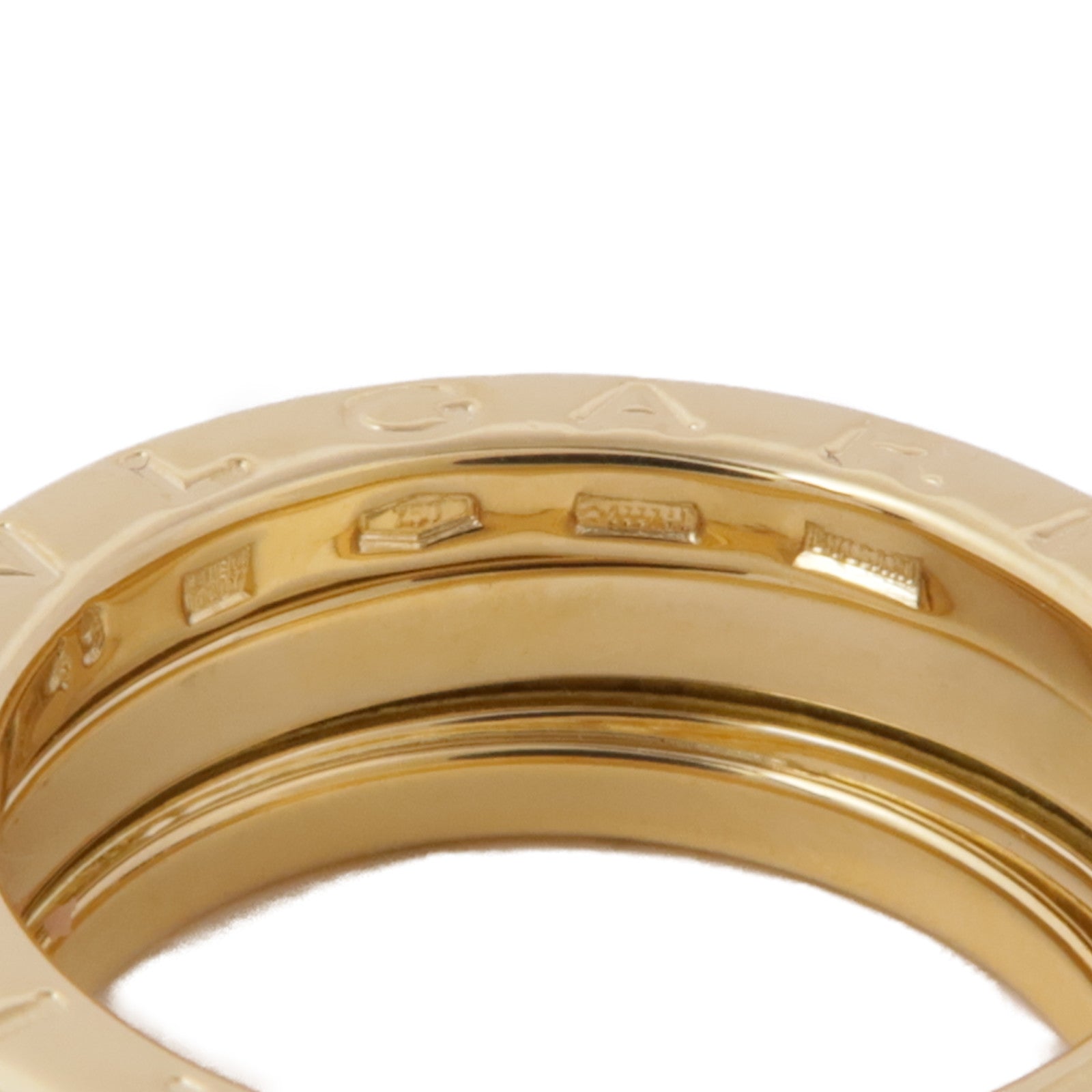 BVLGARI 18K黃金B-zero1 2 Bands戒指Bvlgari#49/US#4.75