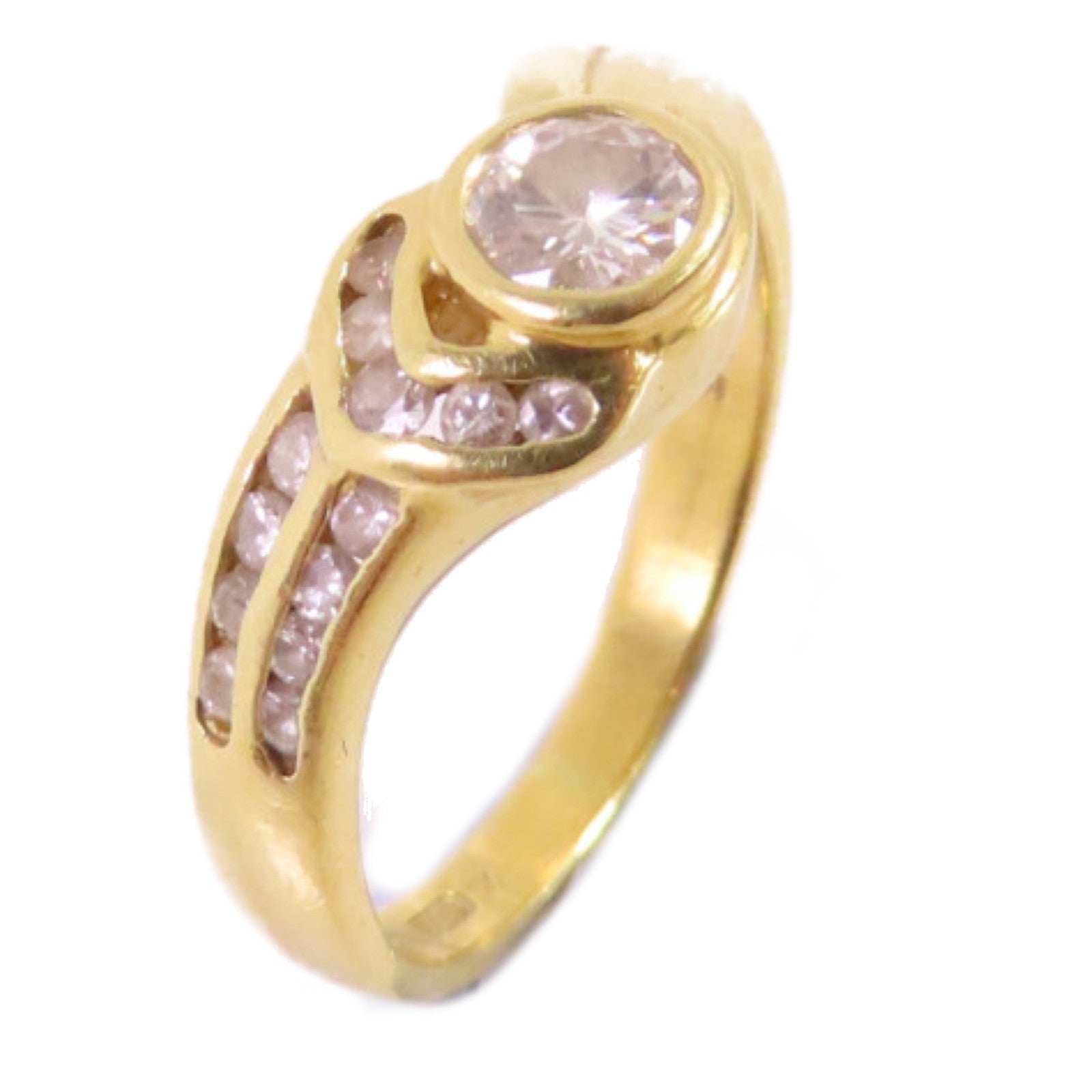 JEWELRY 18K黃金Diamond Ring 0.23ct鑽石戒指US#4.75
