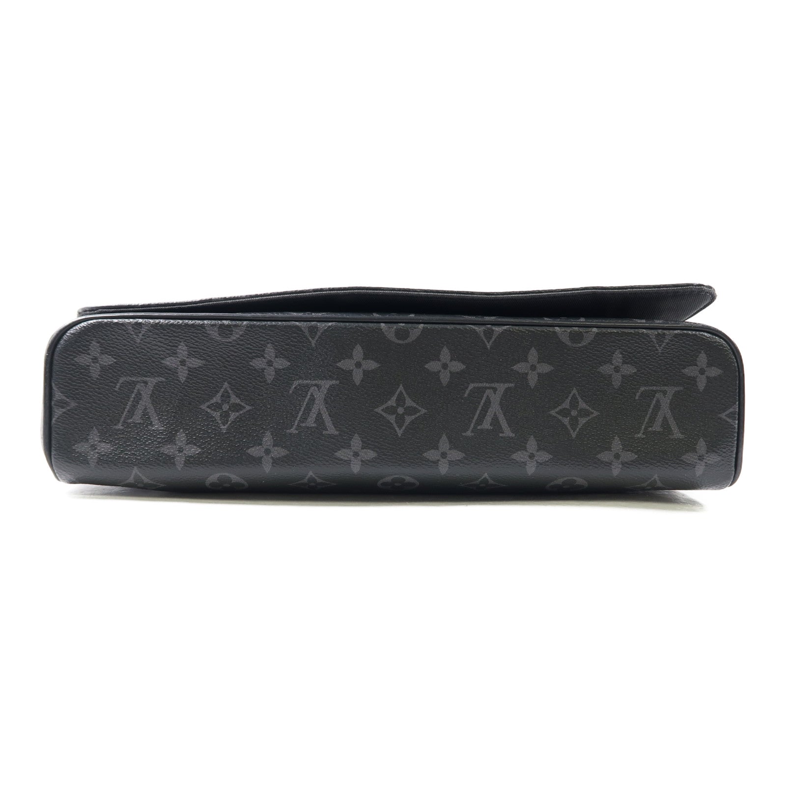LOUIS VUITTON Monogram Eclipse District銀扣肩背袋黑色