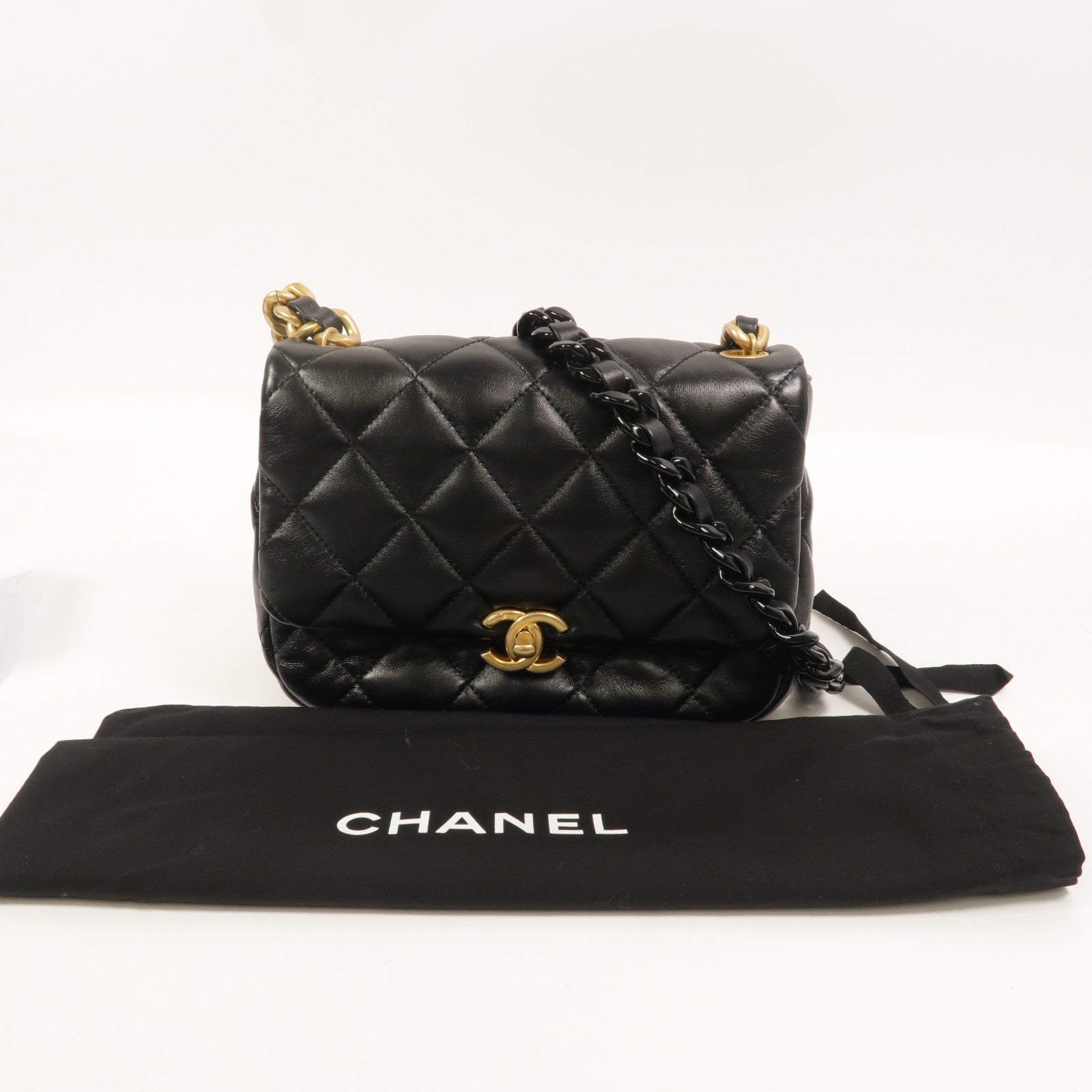 CHANEL 羊皮皮革Chain Shoulder鏈帶肩背袋