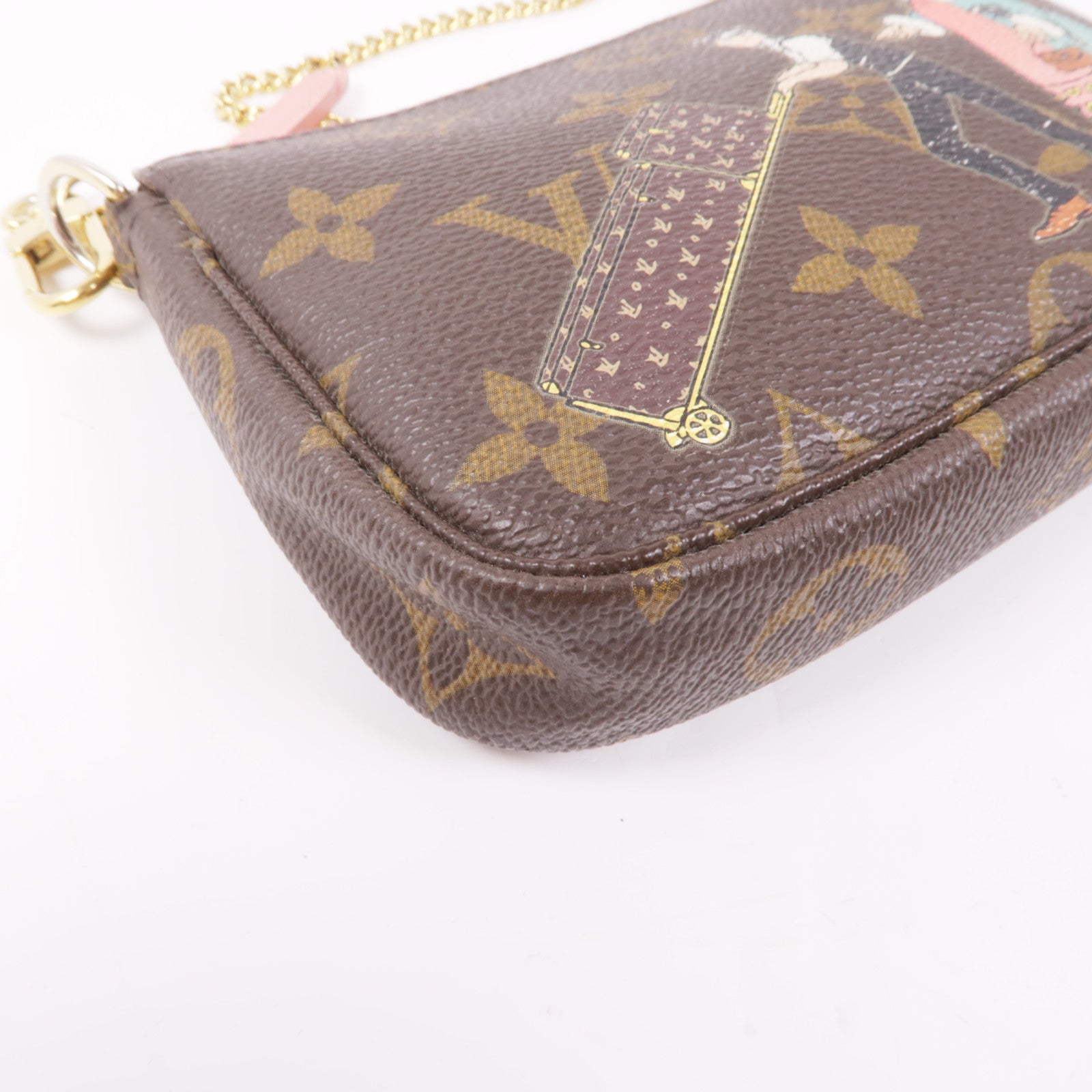 LOUIS VUITTON Monogram Pochette Accessoires金扣手挽袋