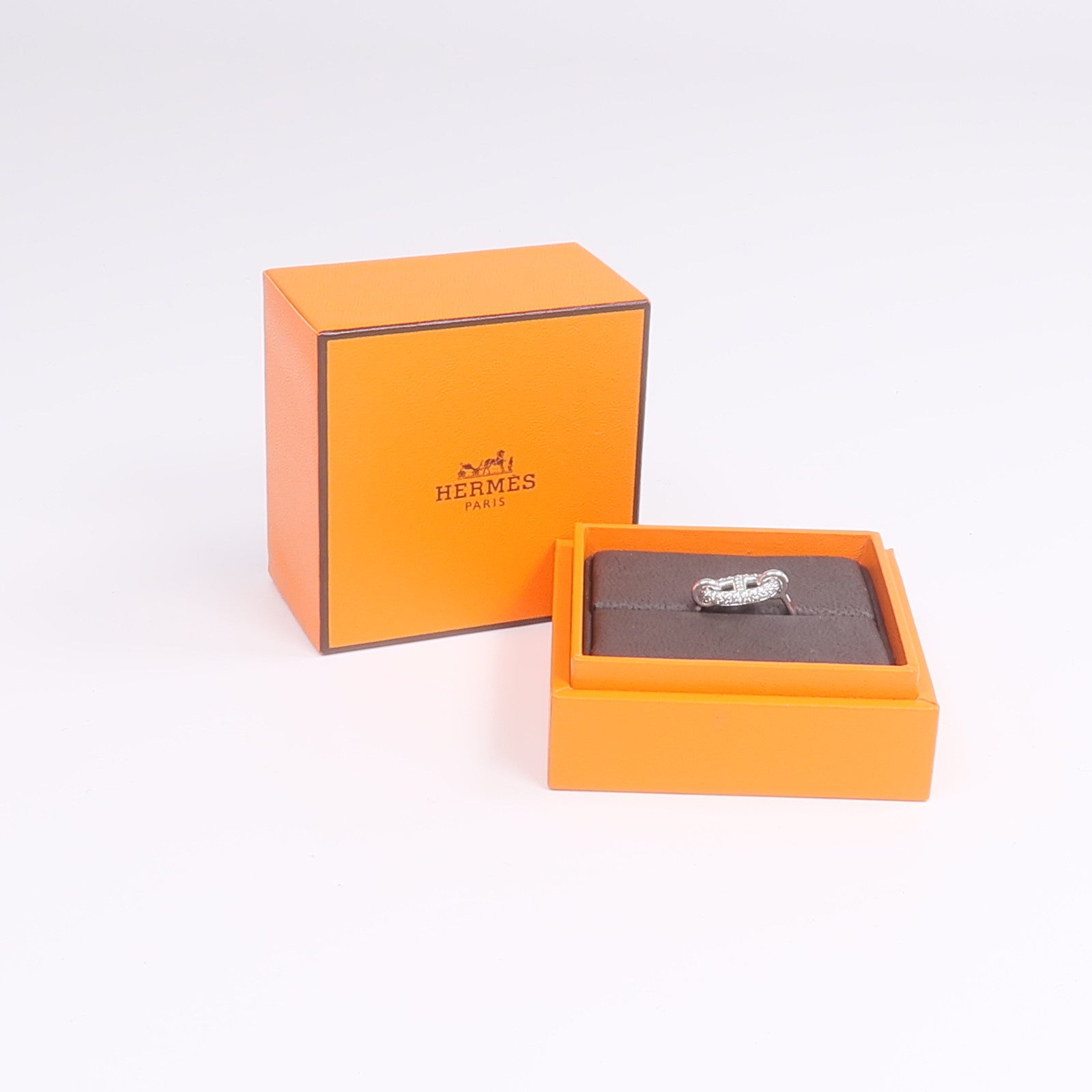 HERMES 18K白金Farandole Ring鑽石戒指