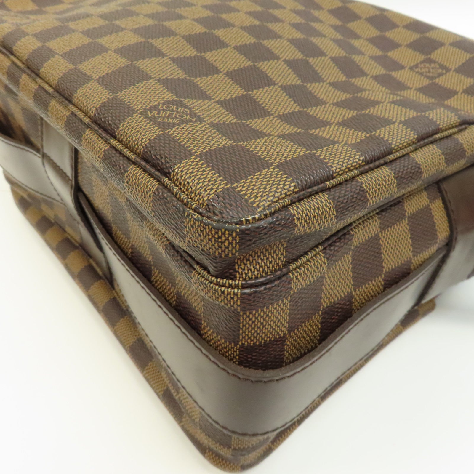 LOUIS VUITTON Damier Naviglio金扣肩背袋啡色