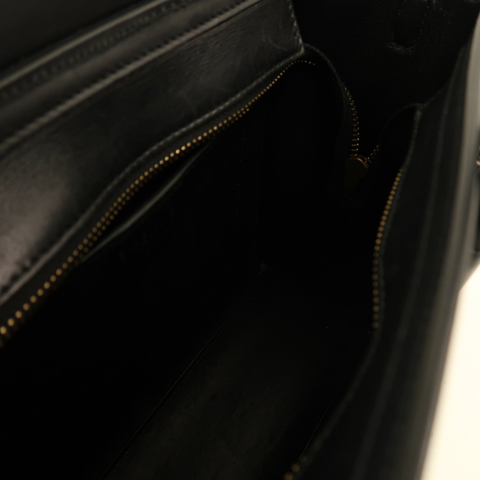 CELINE 牛皮皮革/蛇皮皮革Nano Luggage金扣手挽肩背兩用袋白色/黑色