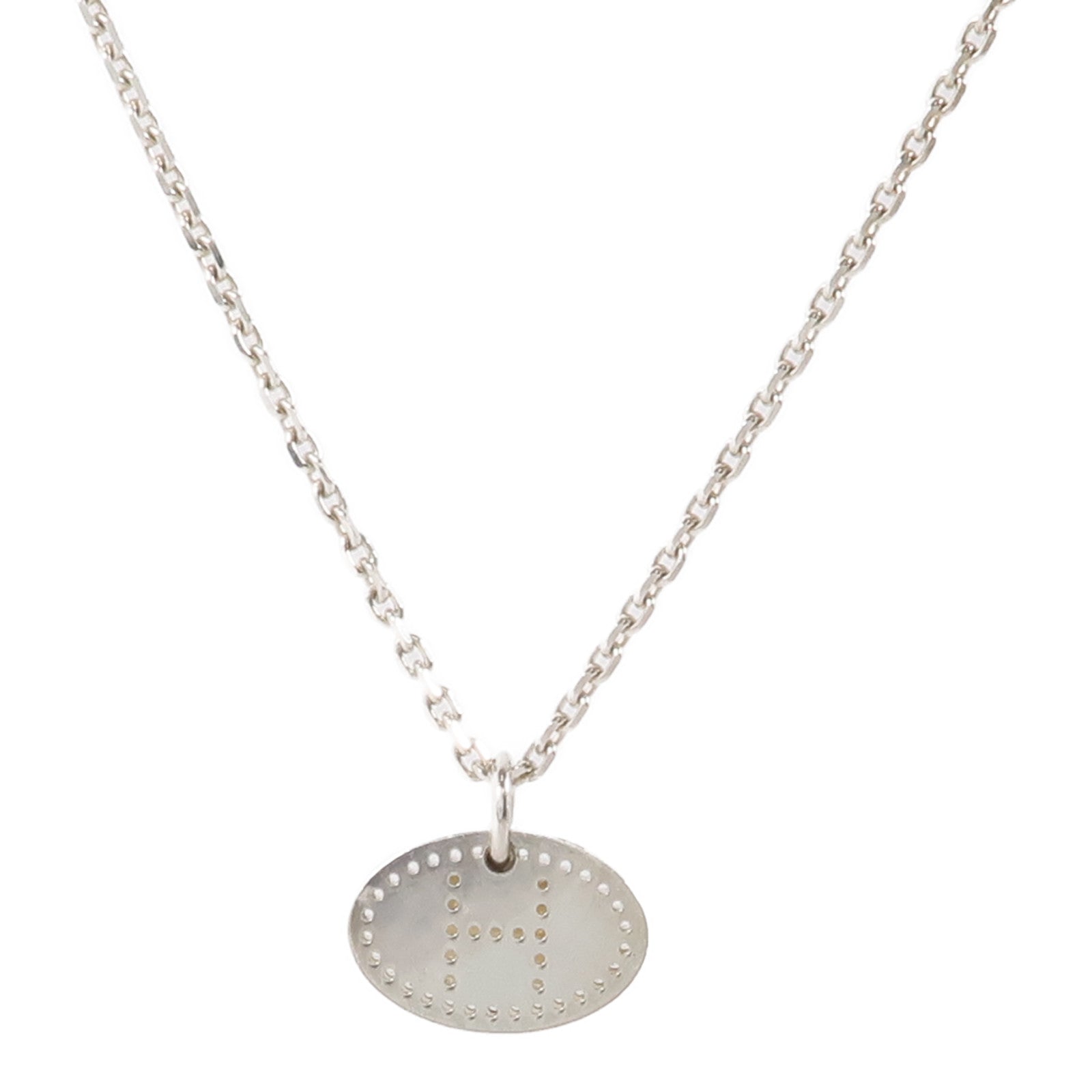 HERMES 925純銀Eclipse Evelyne Pendant Necklace項鍊