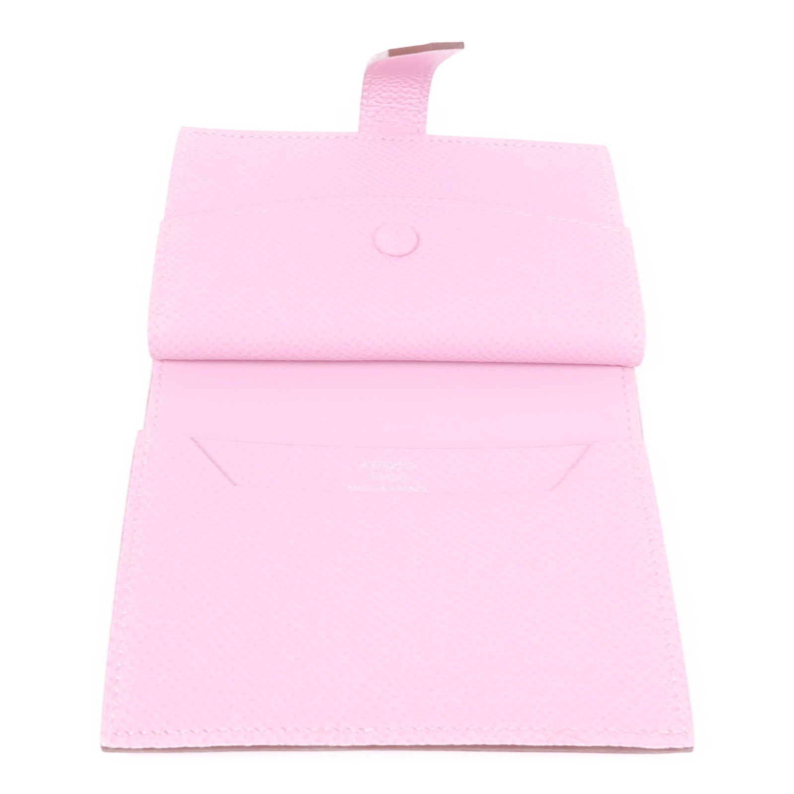 HERMES Epsom皮革Bearn Mini Wallet錢包Mauve Pale