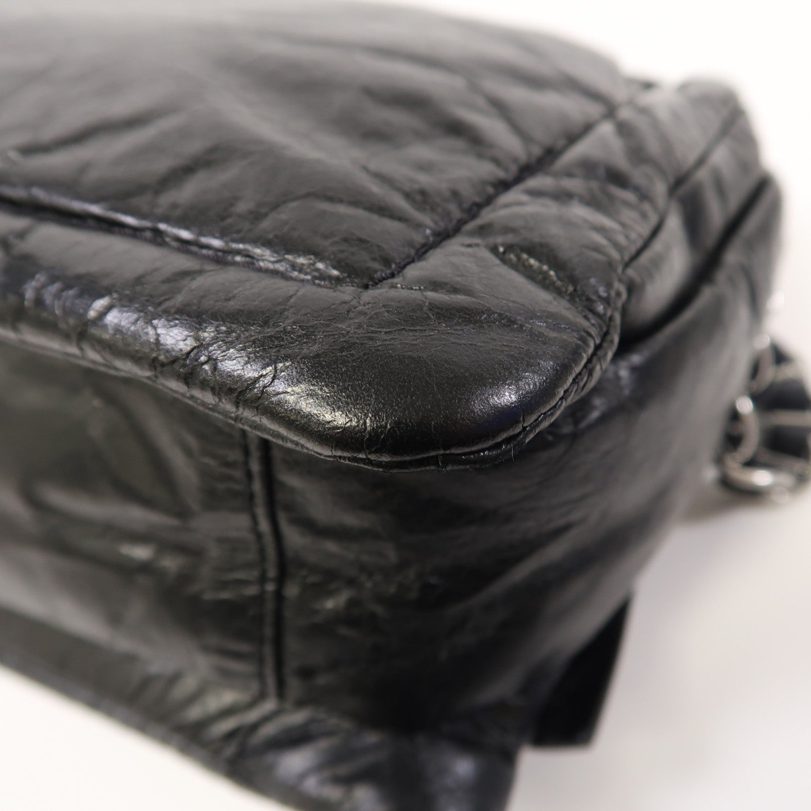 MARC JACOBS 【激減優惠】聚酯纖維Shoulder Bag銀扣鏈帶肩背袋黑色