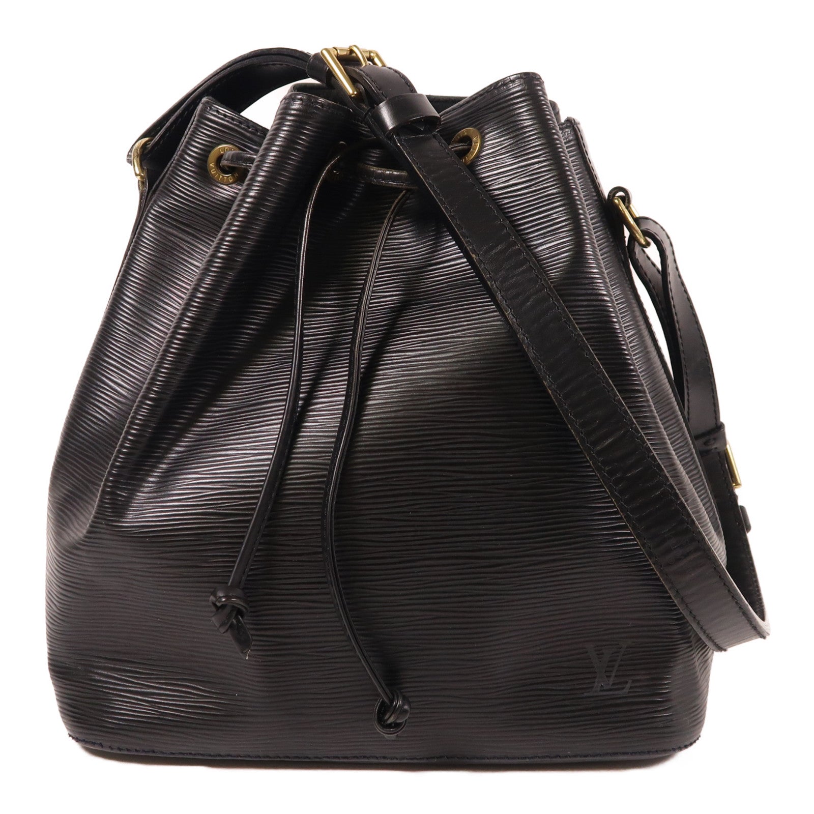 LOUIS VUITTON Epi Petit Noe金扣肩背袋黑色