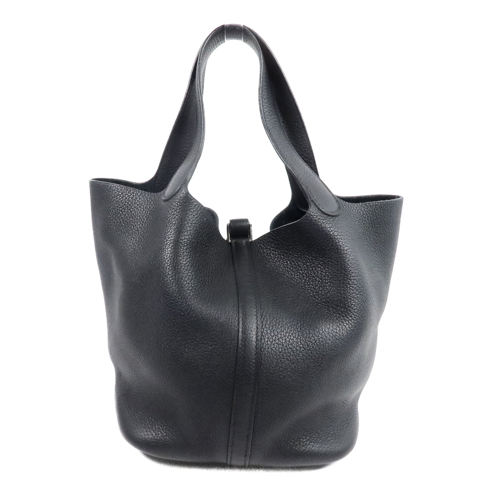 HERMES Clemence皮革 Picotin MM手挽袋Noir