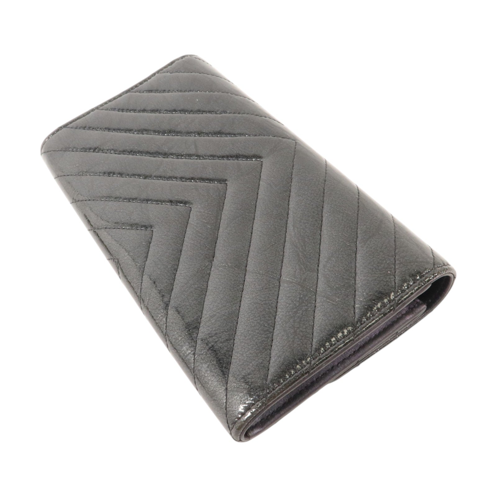 CHANEL 漆皮皮革Classic Flap Long Wallet長錢包